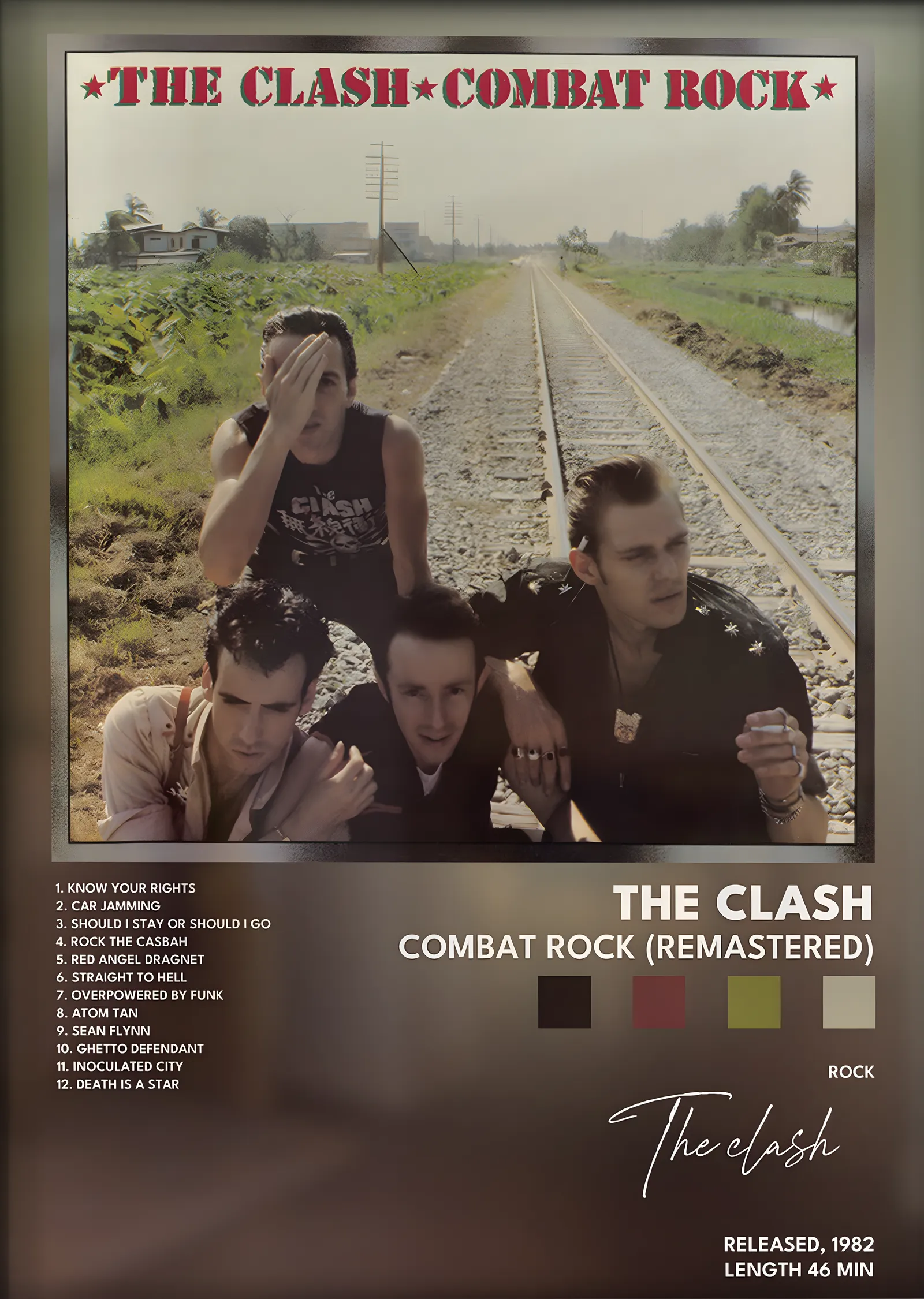 The Clash: Combat Rock metal tablo
