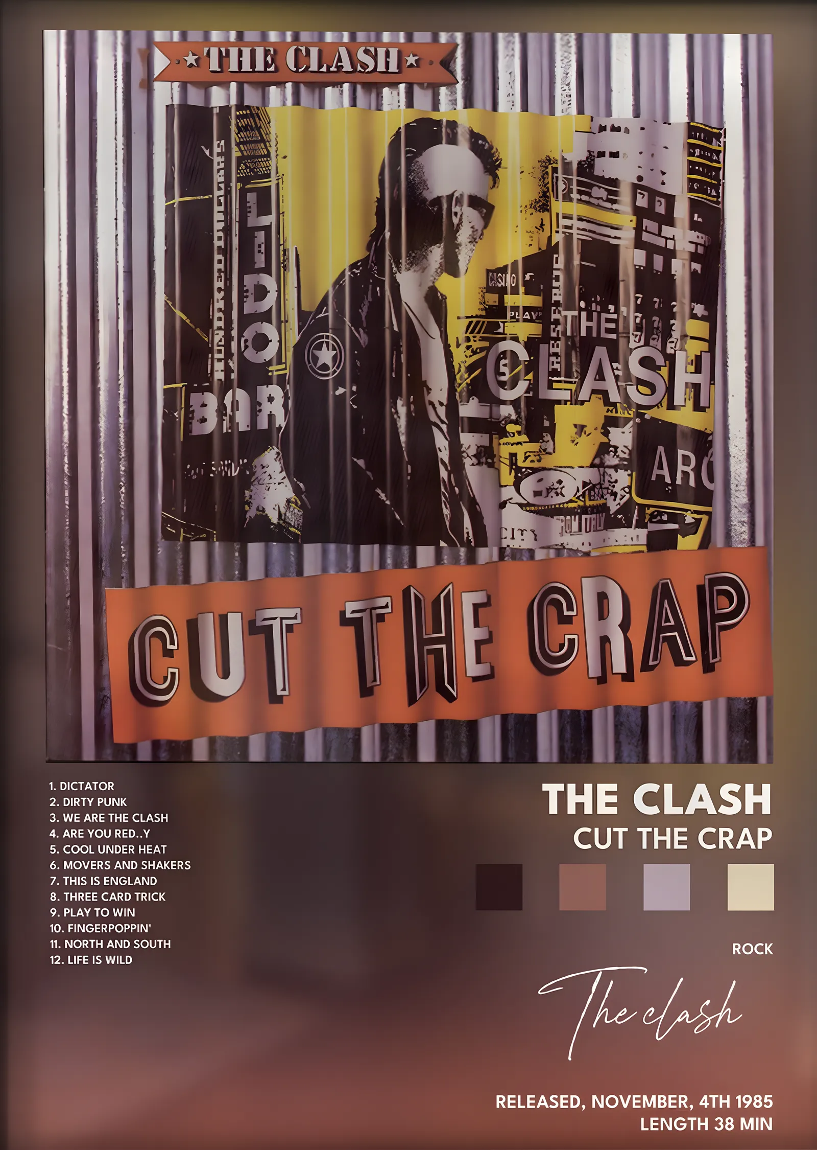 The Clash: Cut the Crap metal tablo