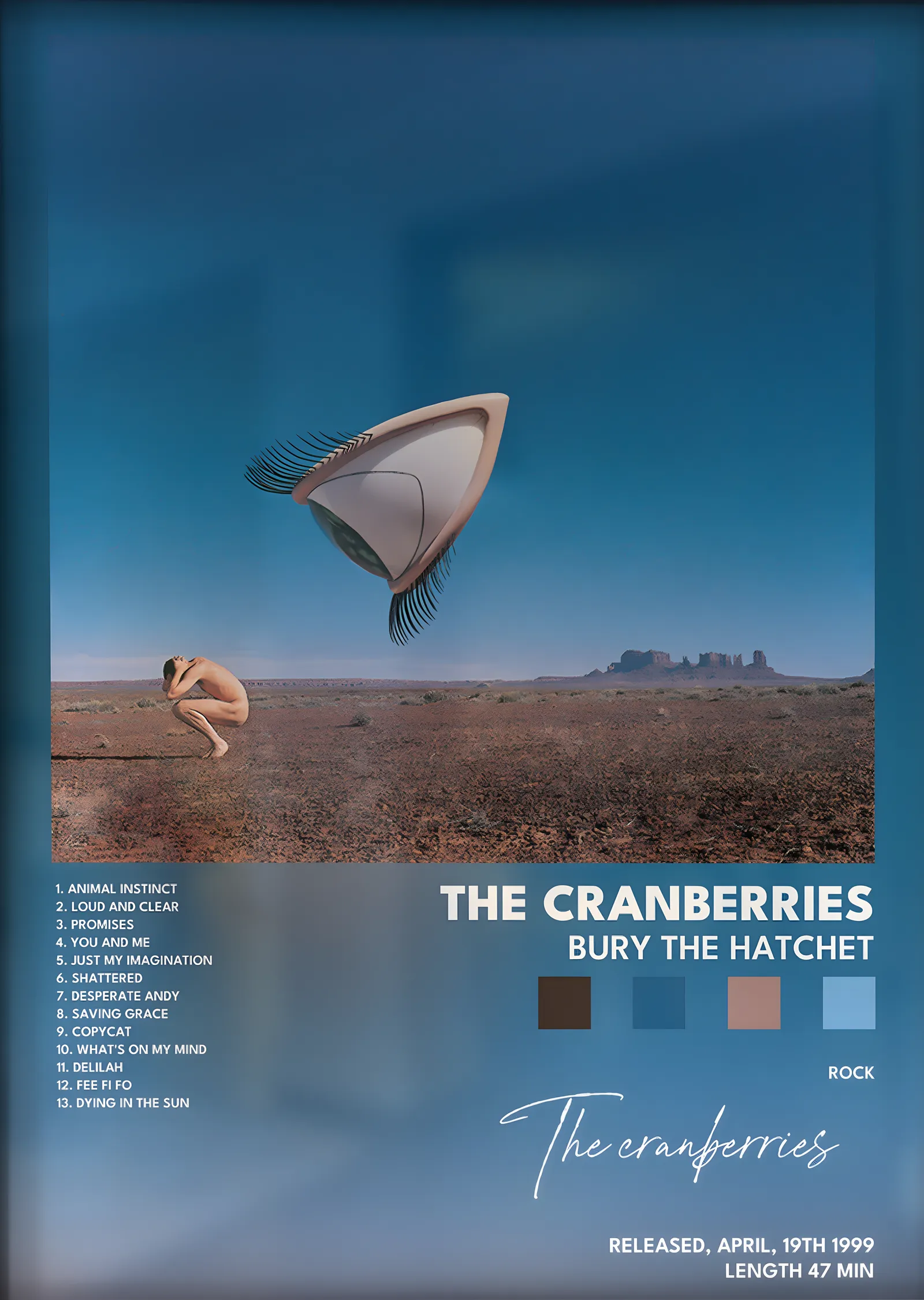 The Cranberries: Bury the Hatchet metal tablo