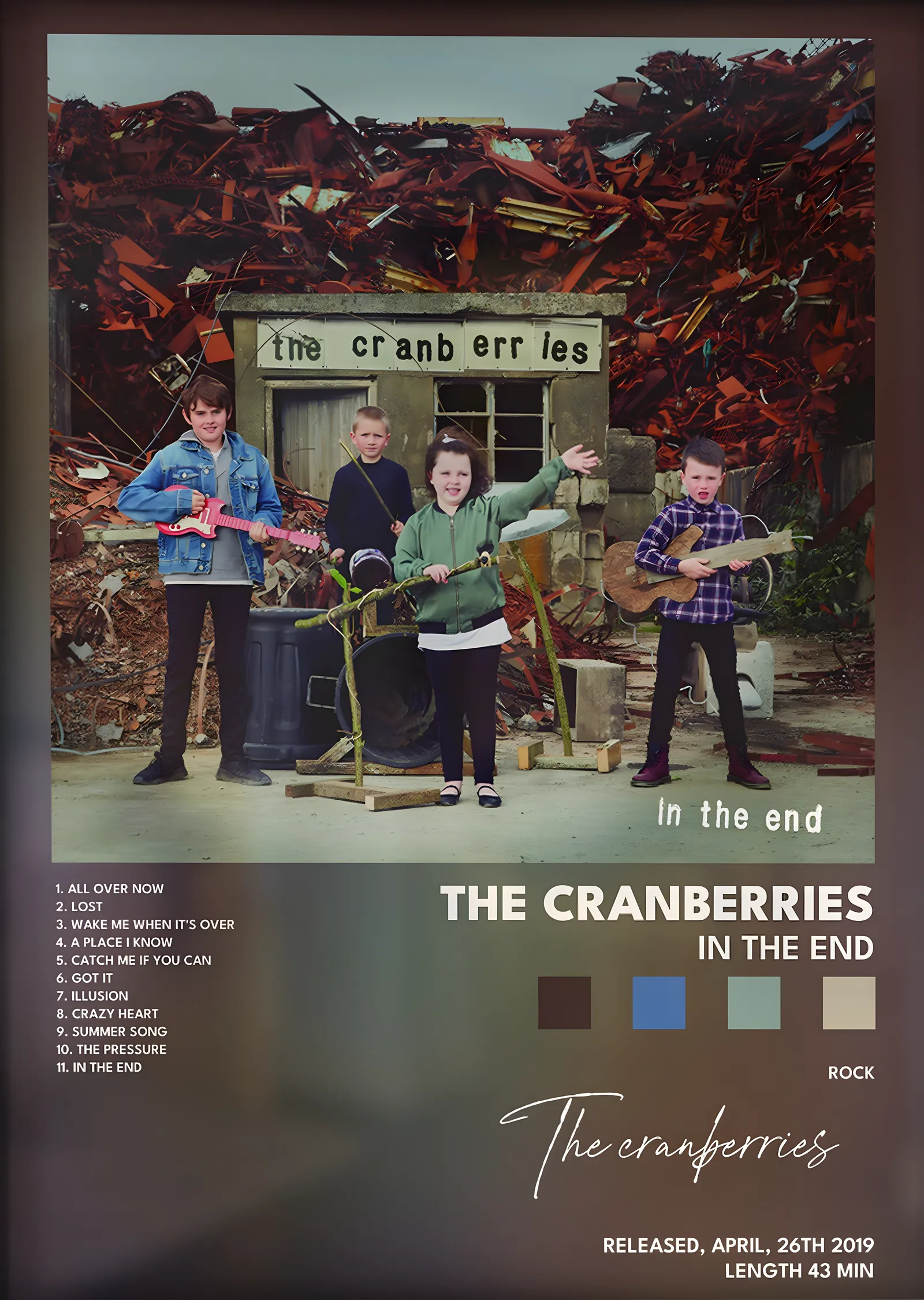The Cranberries: In the End metal tablo