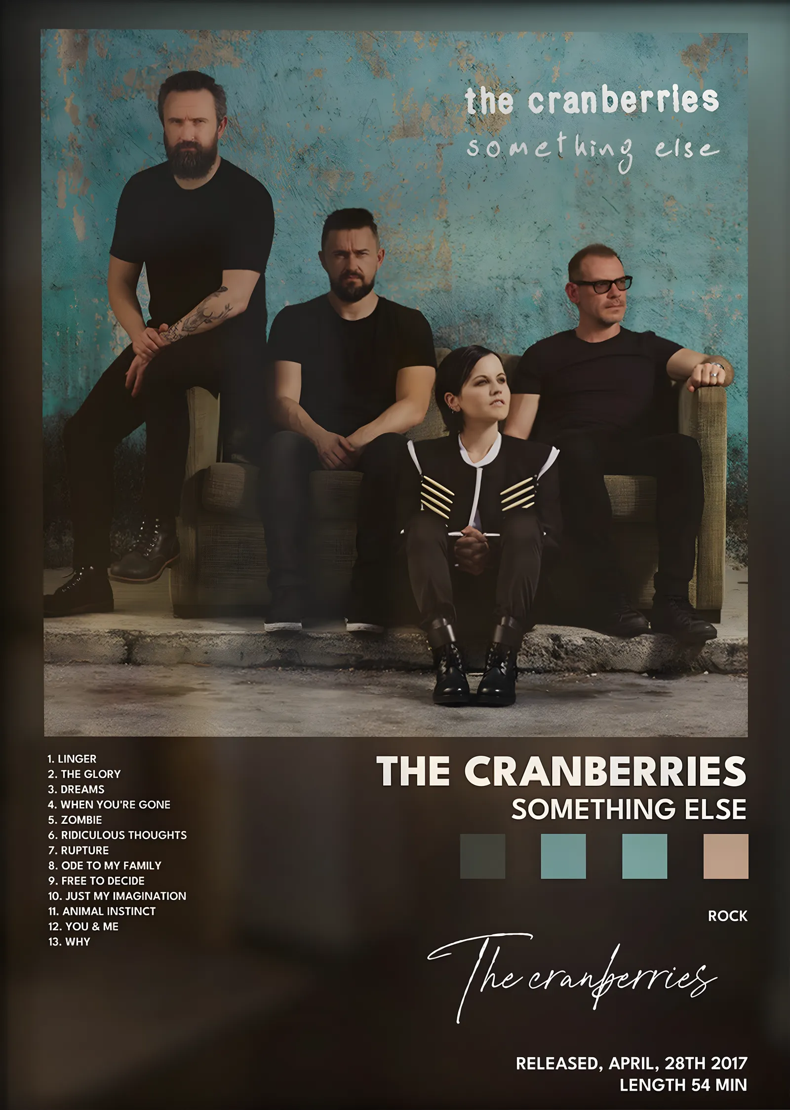The Cranberries: Something Else metal tablo