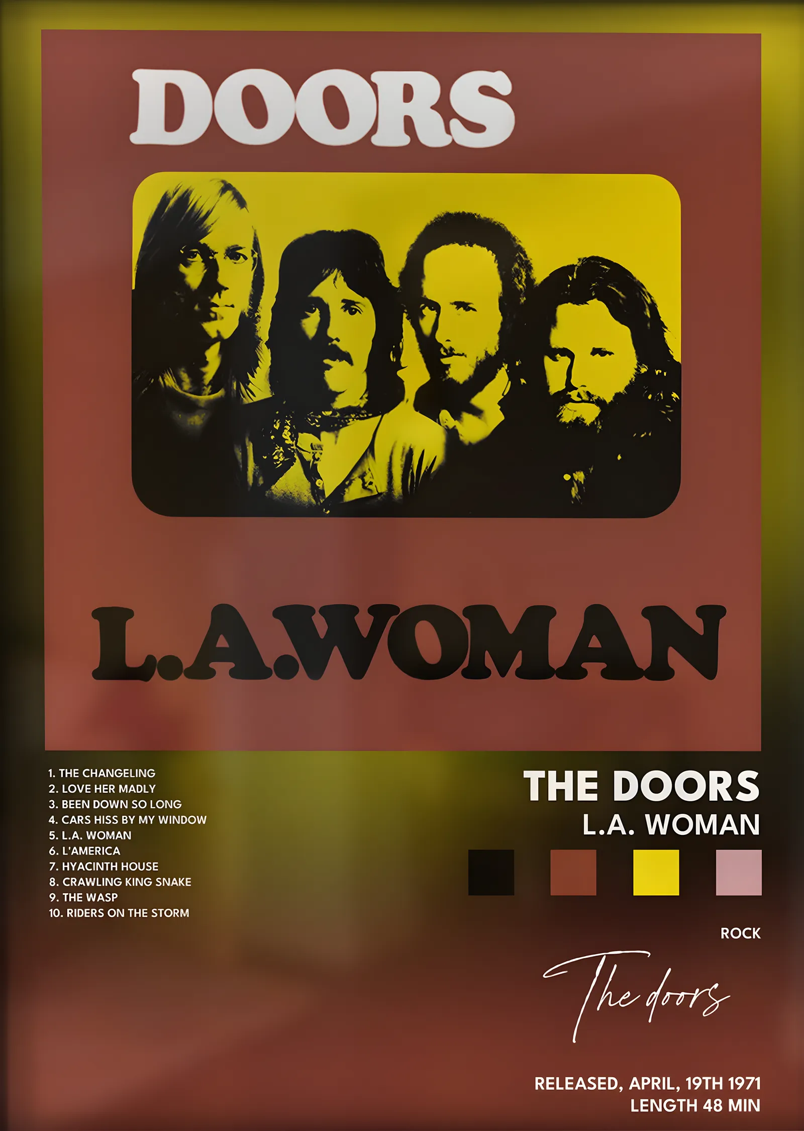 The Doors: L.A. Woman metal tablo