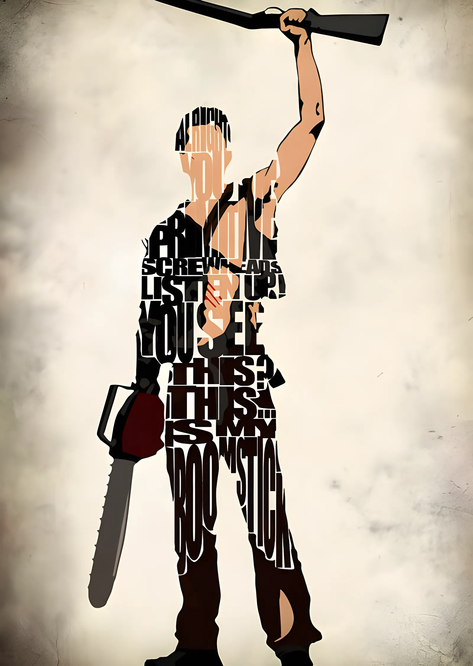 Ash - Tipografi Portre metal tablo