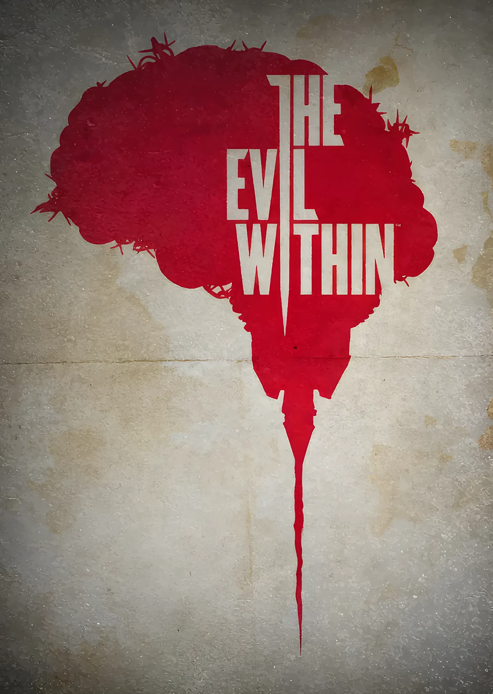 The Evil Within: Kanla Çizilmiş Beyin metal tablo
