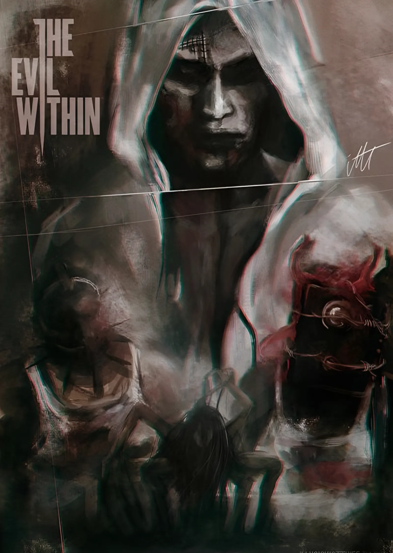 The Evil Within: Kasalı Yaratık metal tablo
