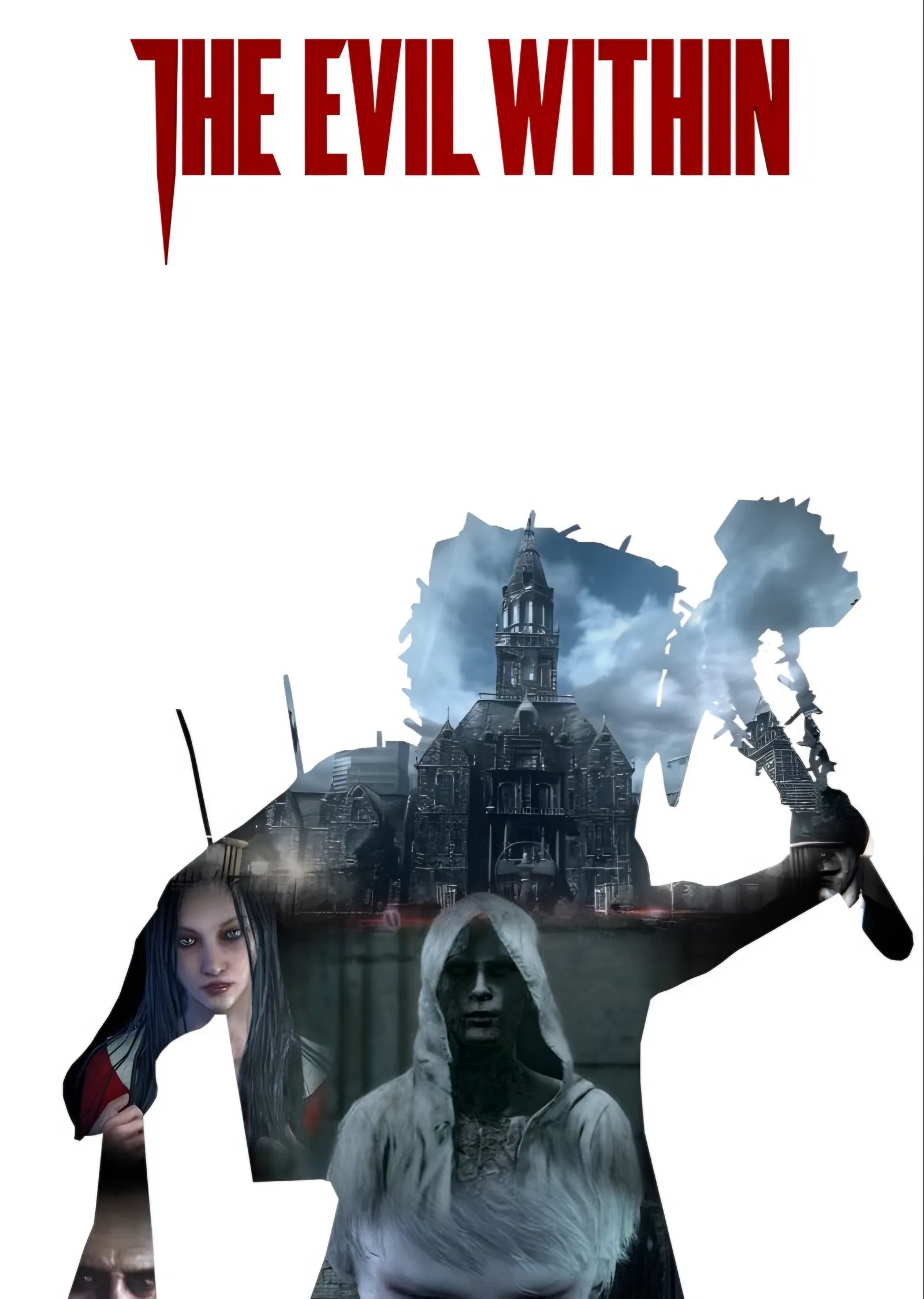 The Evil Within: Konak Silüeti metal tablo