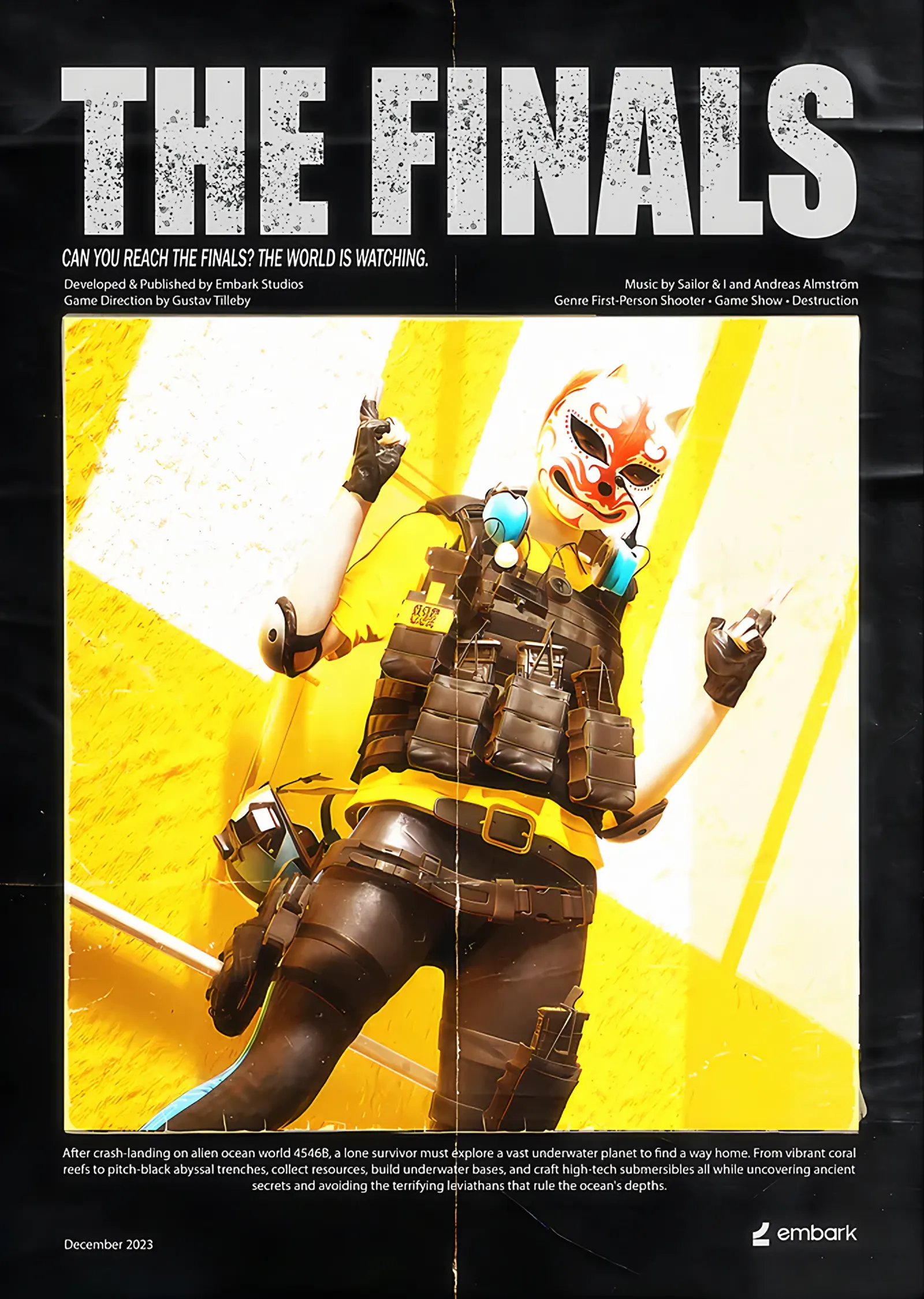The Finals: Sarı Zeminde Havada Yarışmacı metal tablo