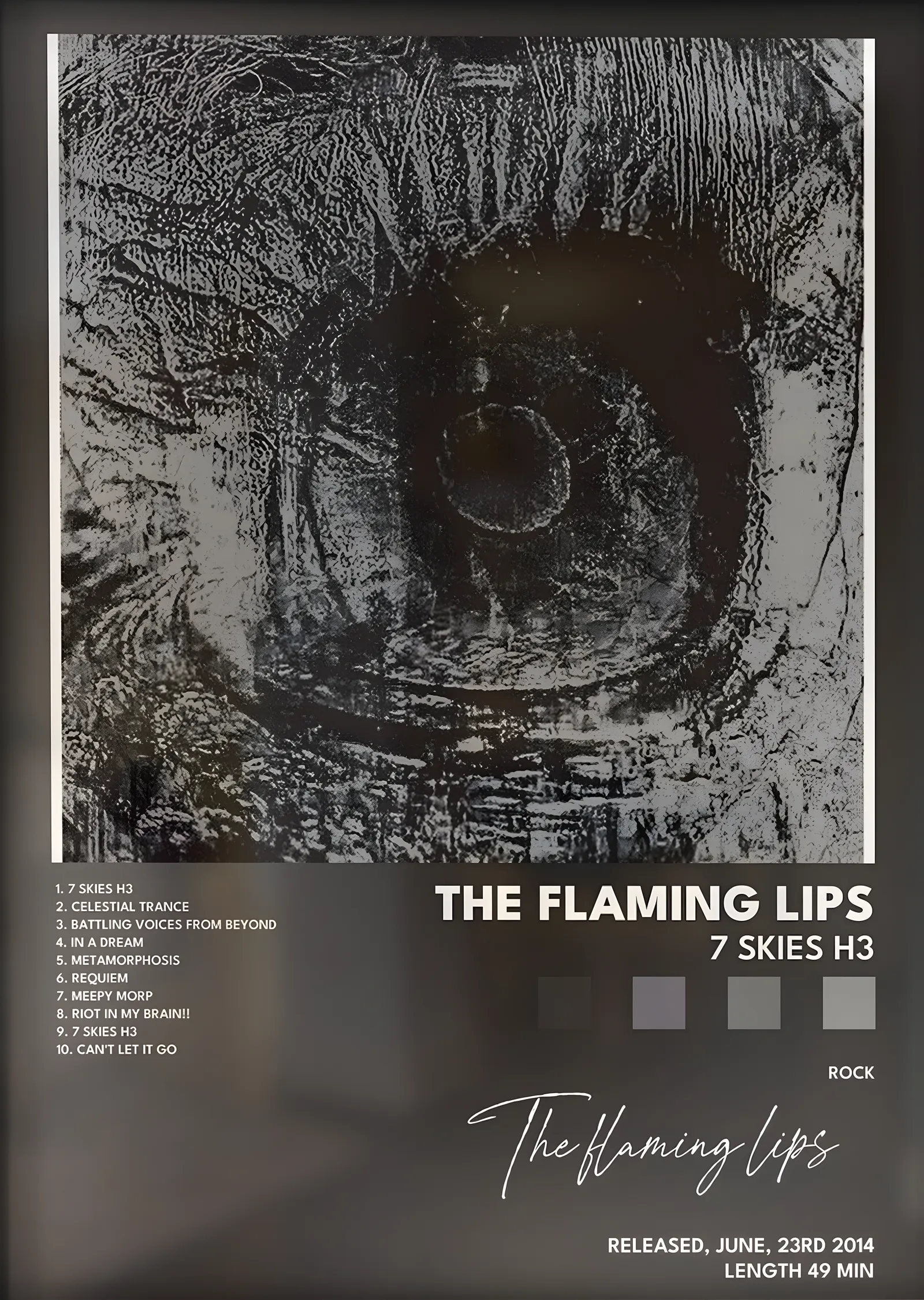 The Flaming Lips: 7 Skies H3 metal tablo