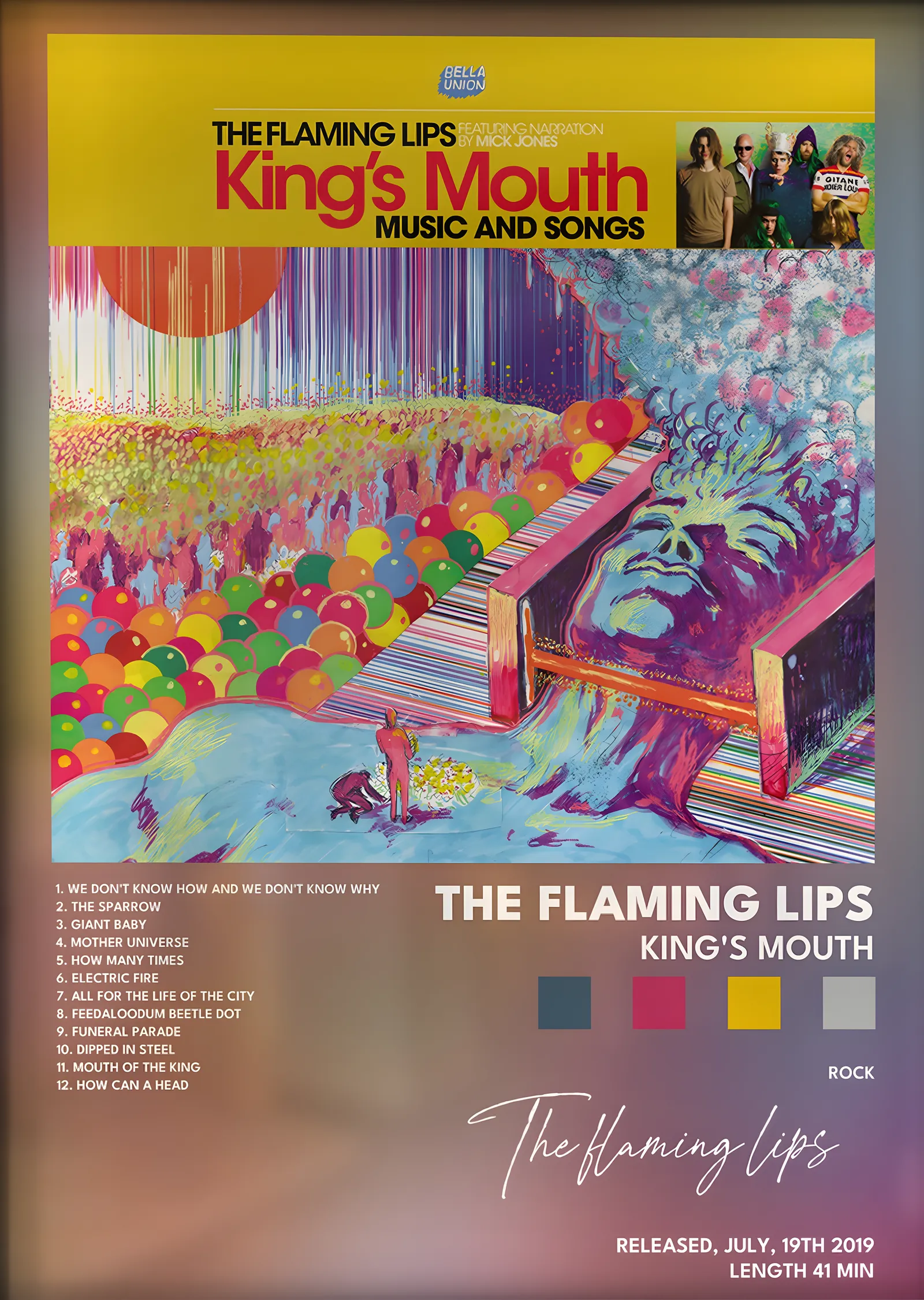 The Flaming Lips: King's Mouth metal tablo