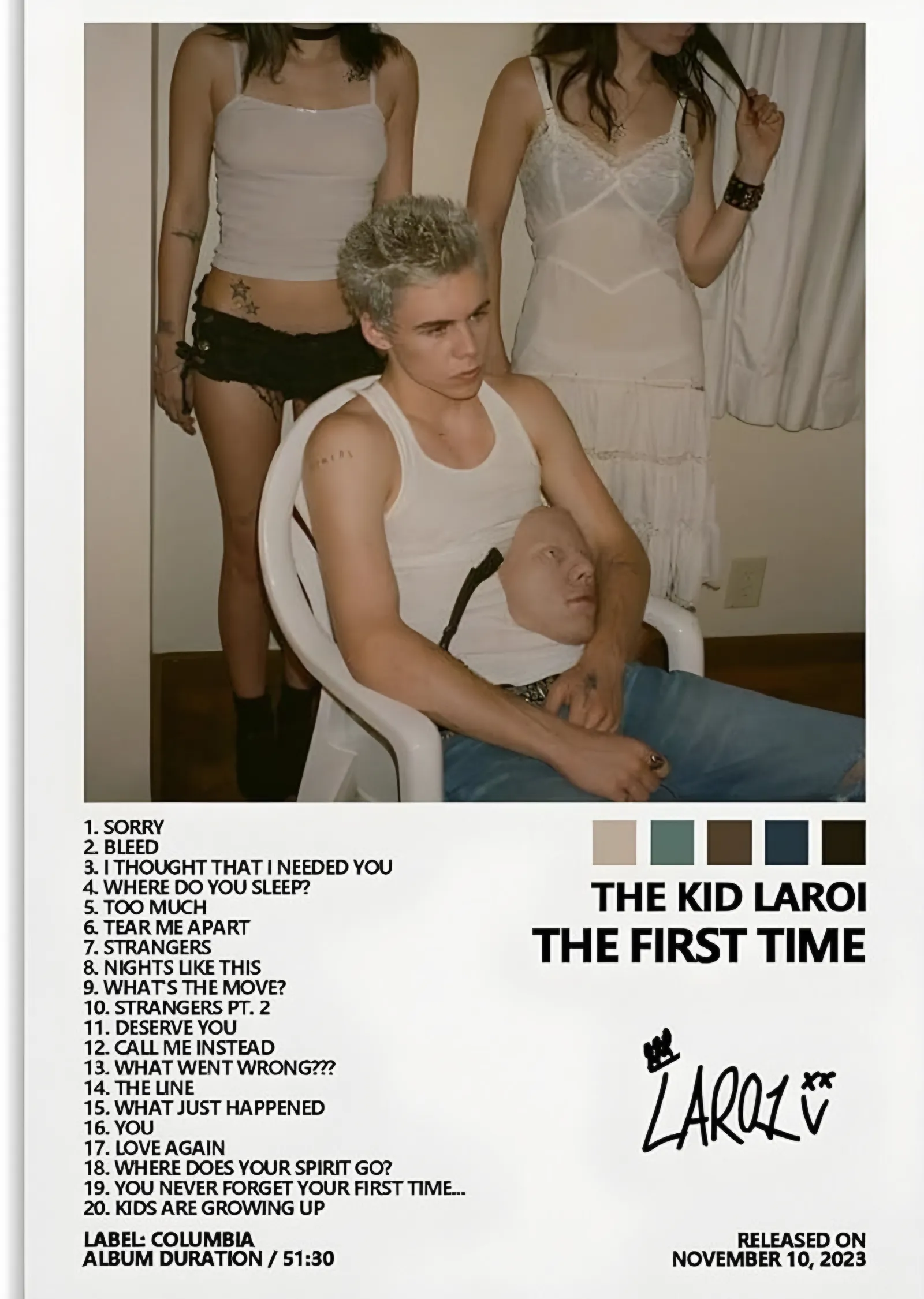 The Kid LAROI - The First Time Şarkı Listesi metal tablo
