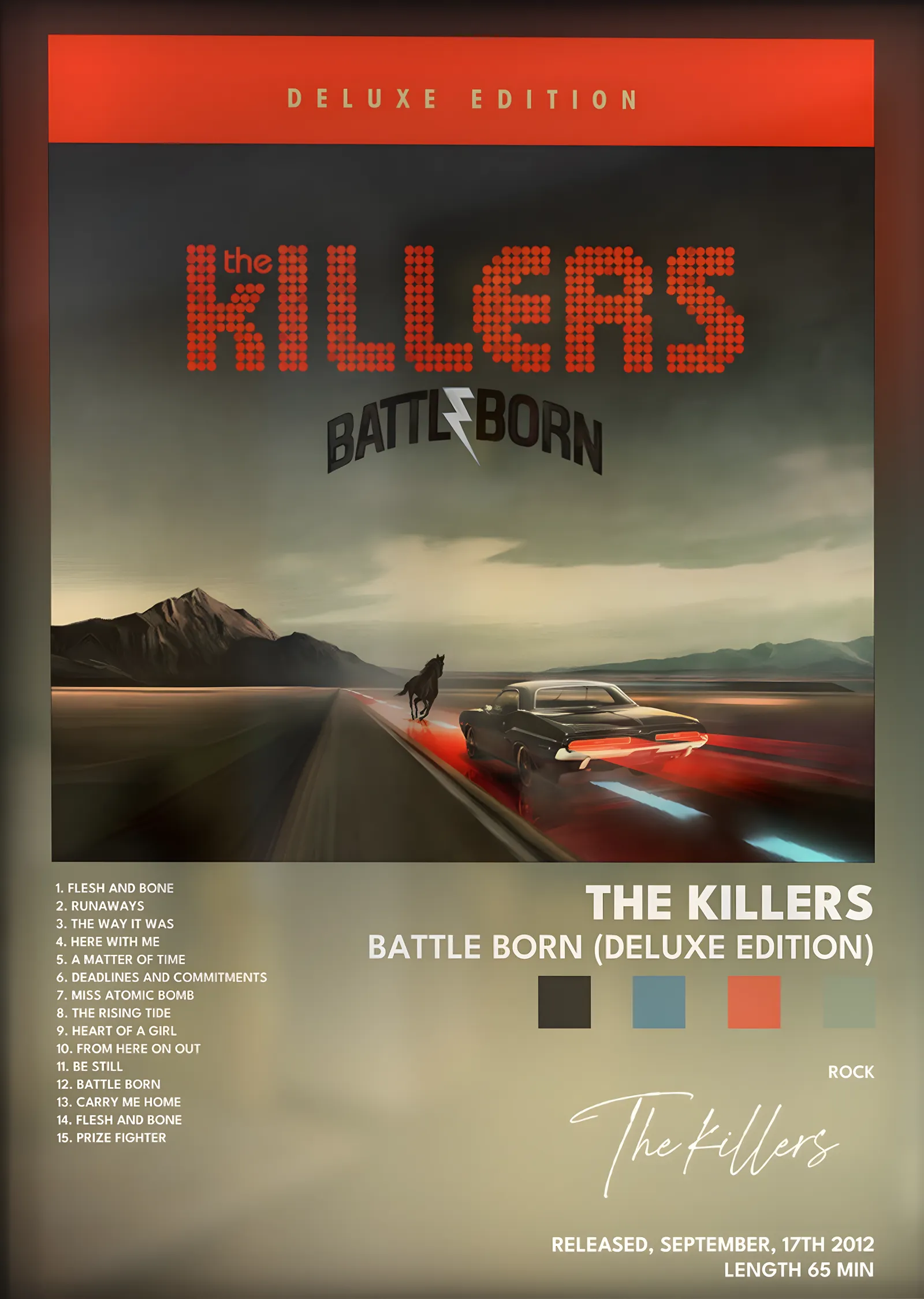 The Killers: Battle Born metal tablo