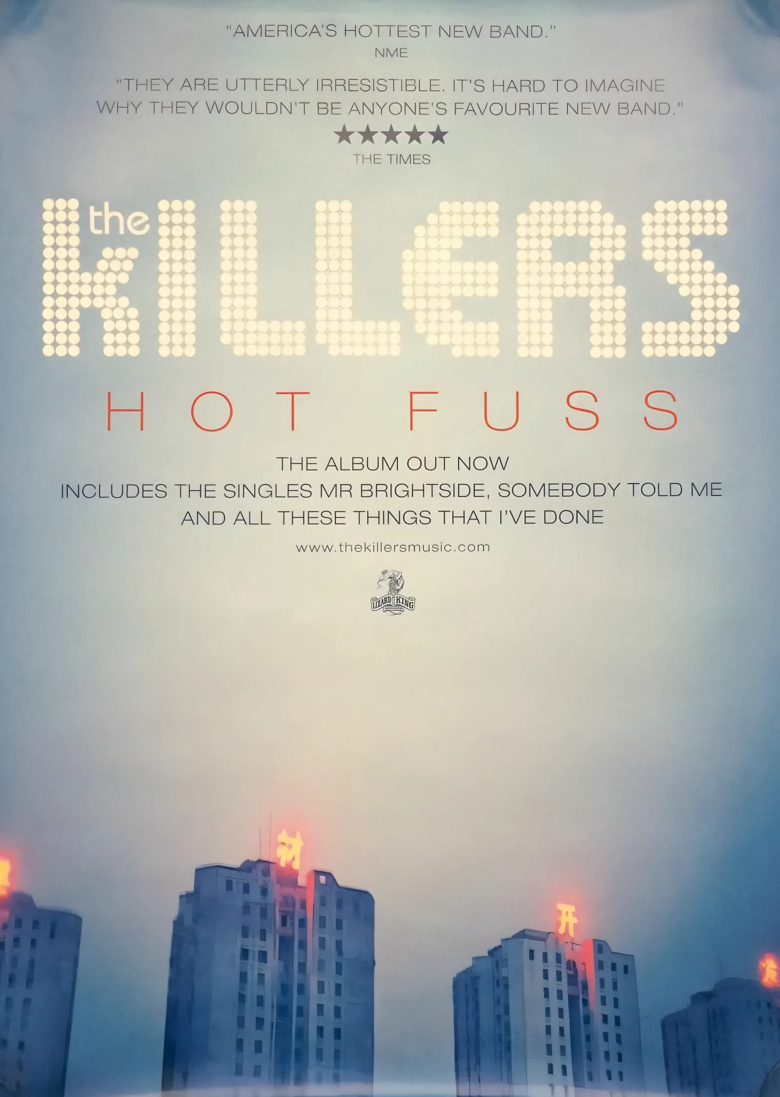 The Killers - Hot Fuss Tanıtımı metal tablo