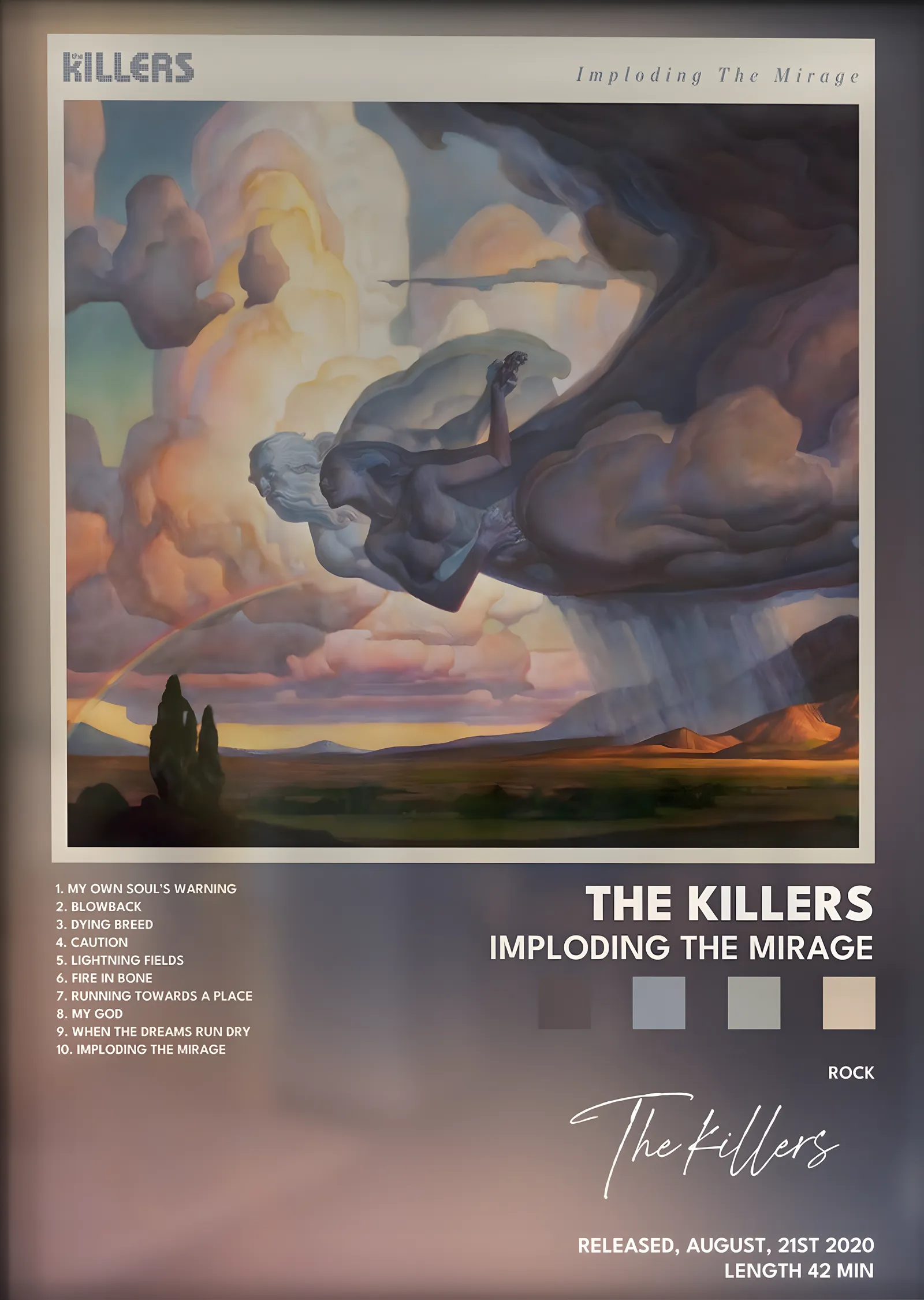 The Killers: Imploding the Mirage metal tablo