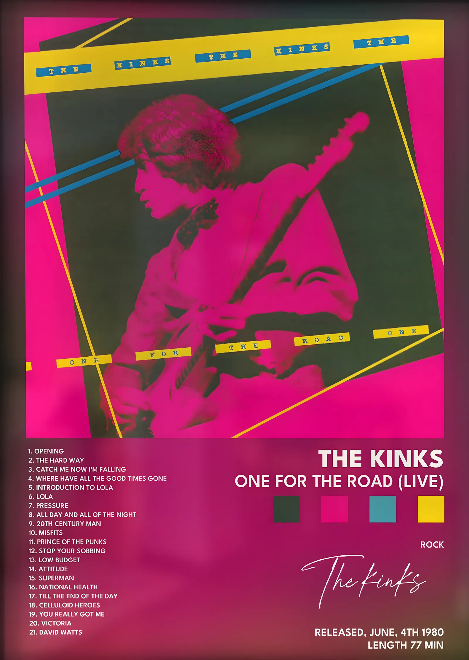 The Kinks: One for the Road (Live) metal tablo