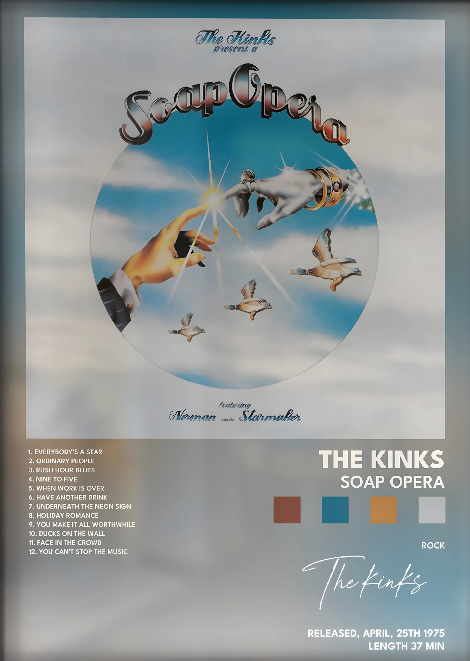 The Kinks: Soap Opera metal tablo