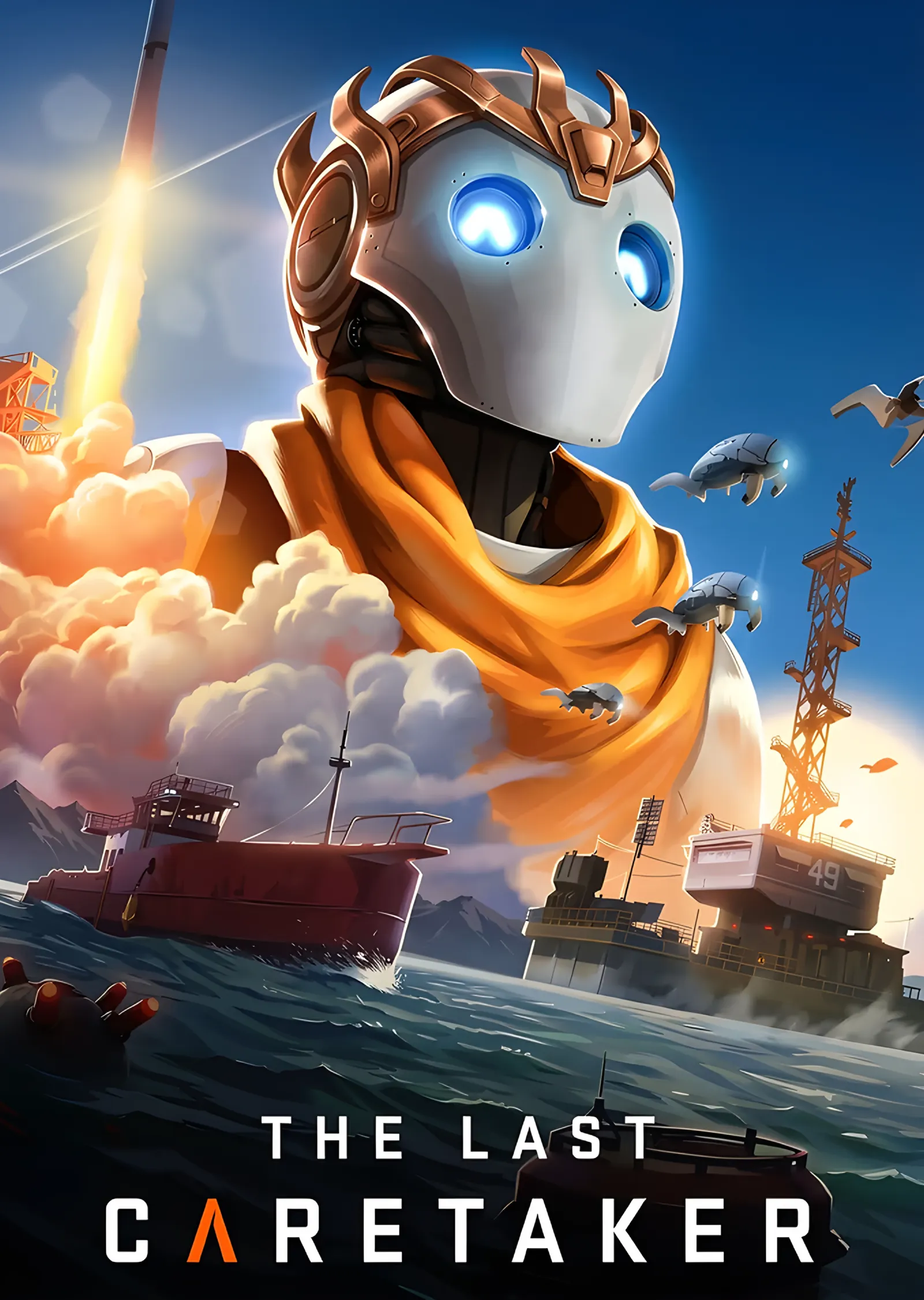 The Last Caretaker: Denizde Dev Robot Kafası metal tablo