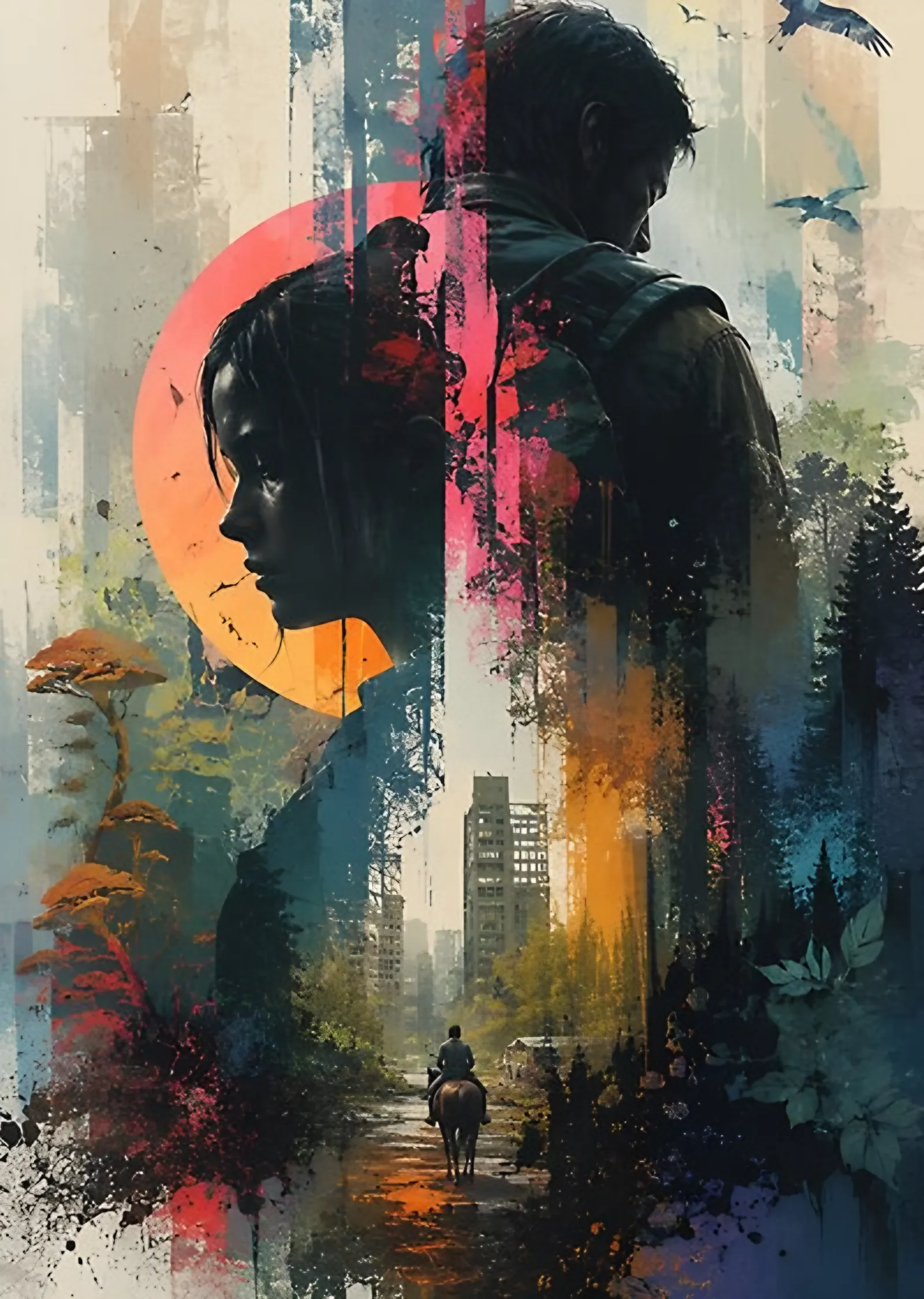 The Last of Us - Yıkık Şehirden Geçiş metal tablo