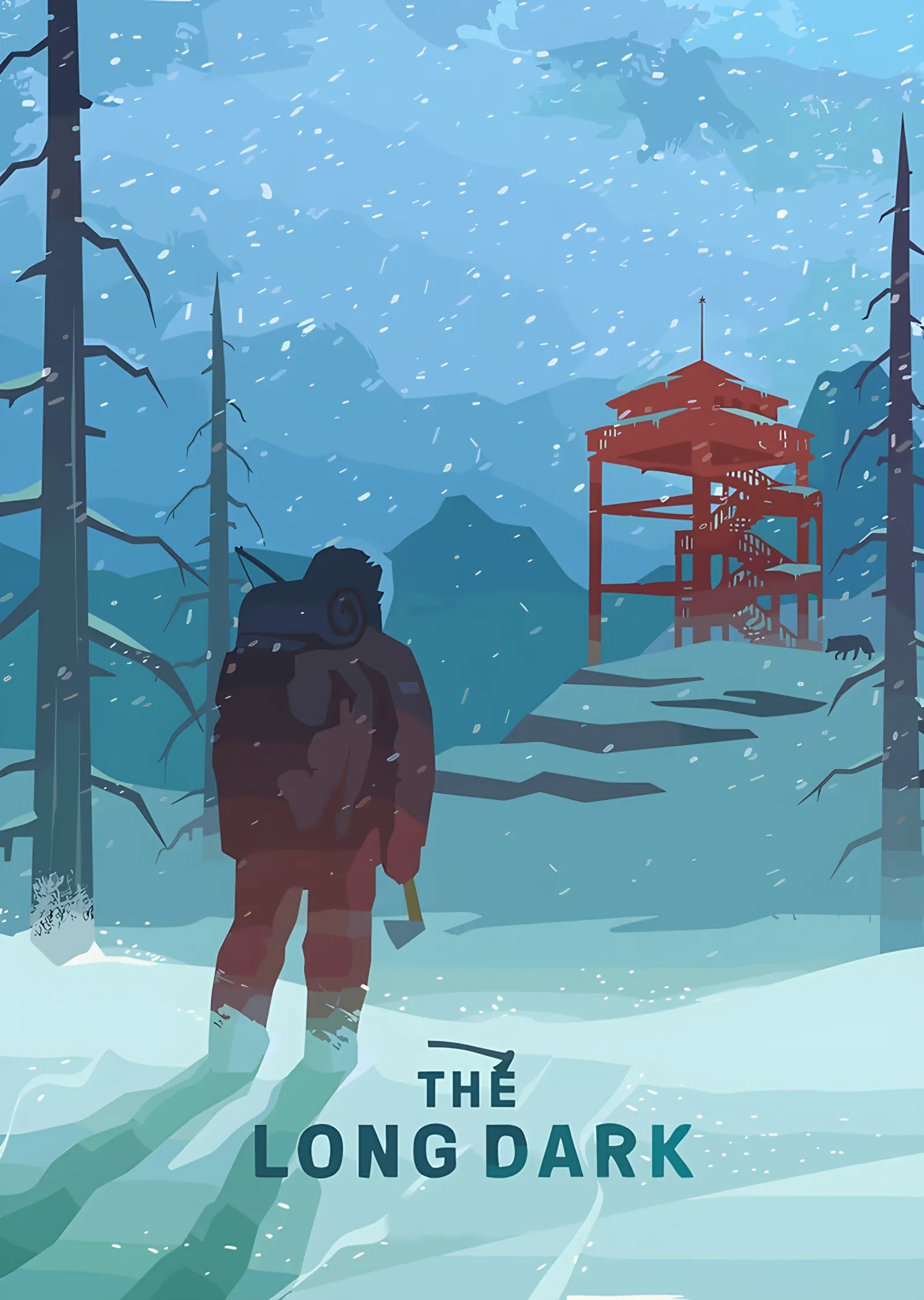 The Long Dark: Kar Altında Kızıl Kule metal tablo