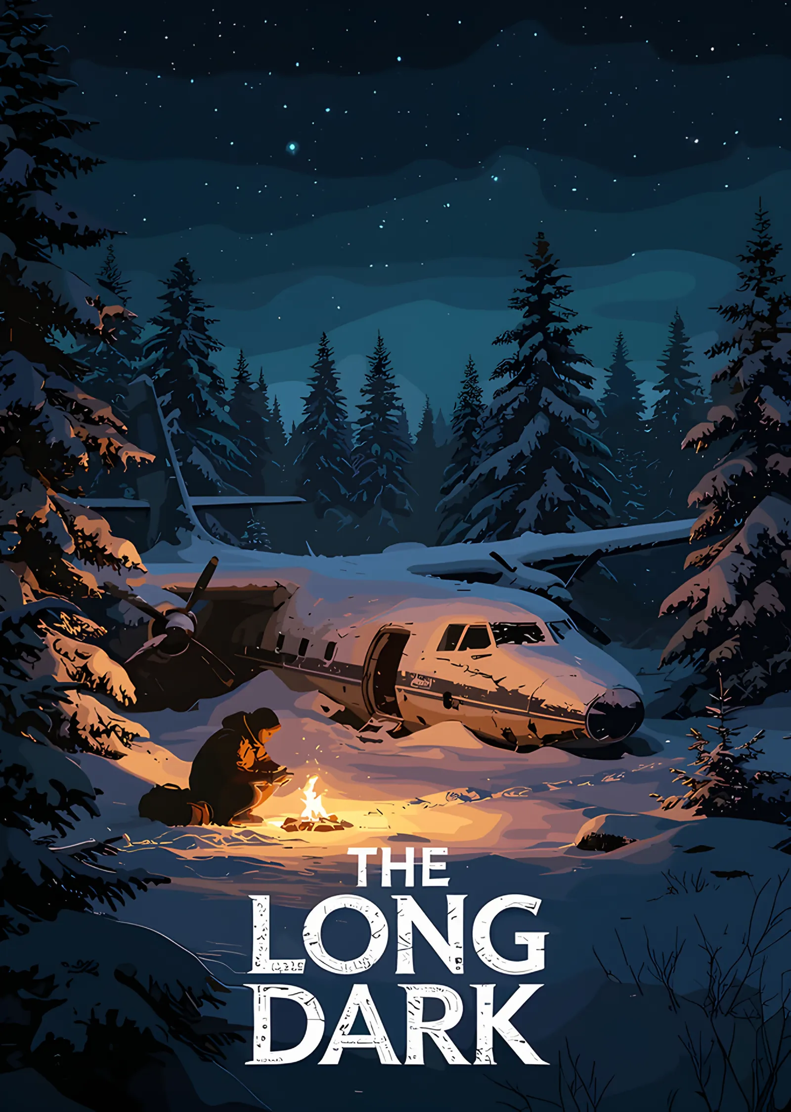 The Long Dark: Karlı Ormanda Kamp Ateşi metal tablo