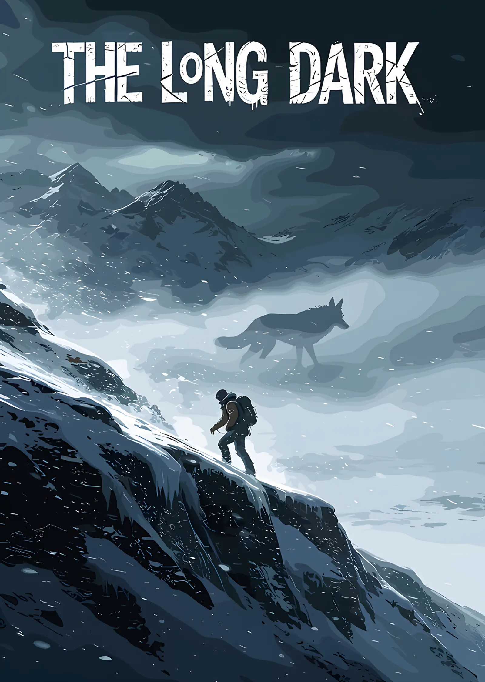 The Long Dark: Karlı Yamaçta Kurt ve Gezgin metal tablo