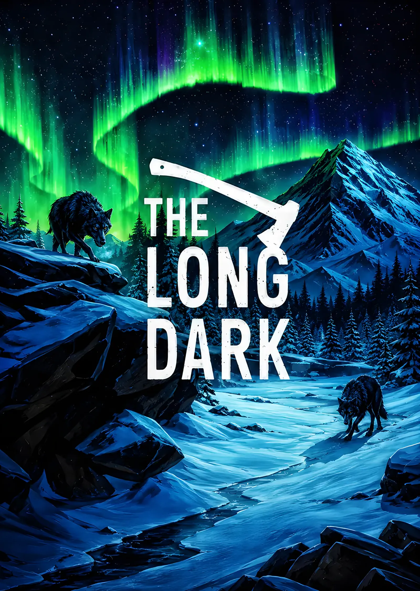 The Long Dark: Kuzey Işıklarında Kurt ve Dağ metal tablo