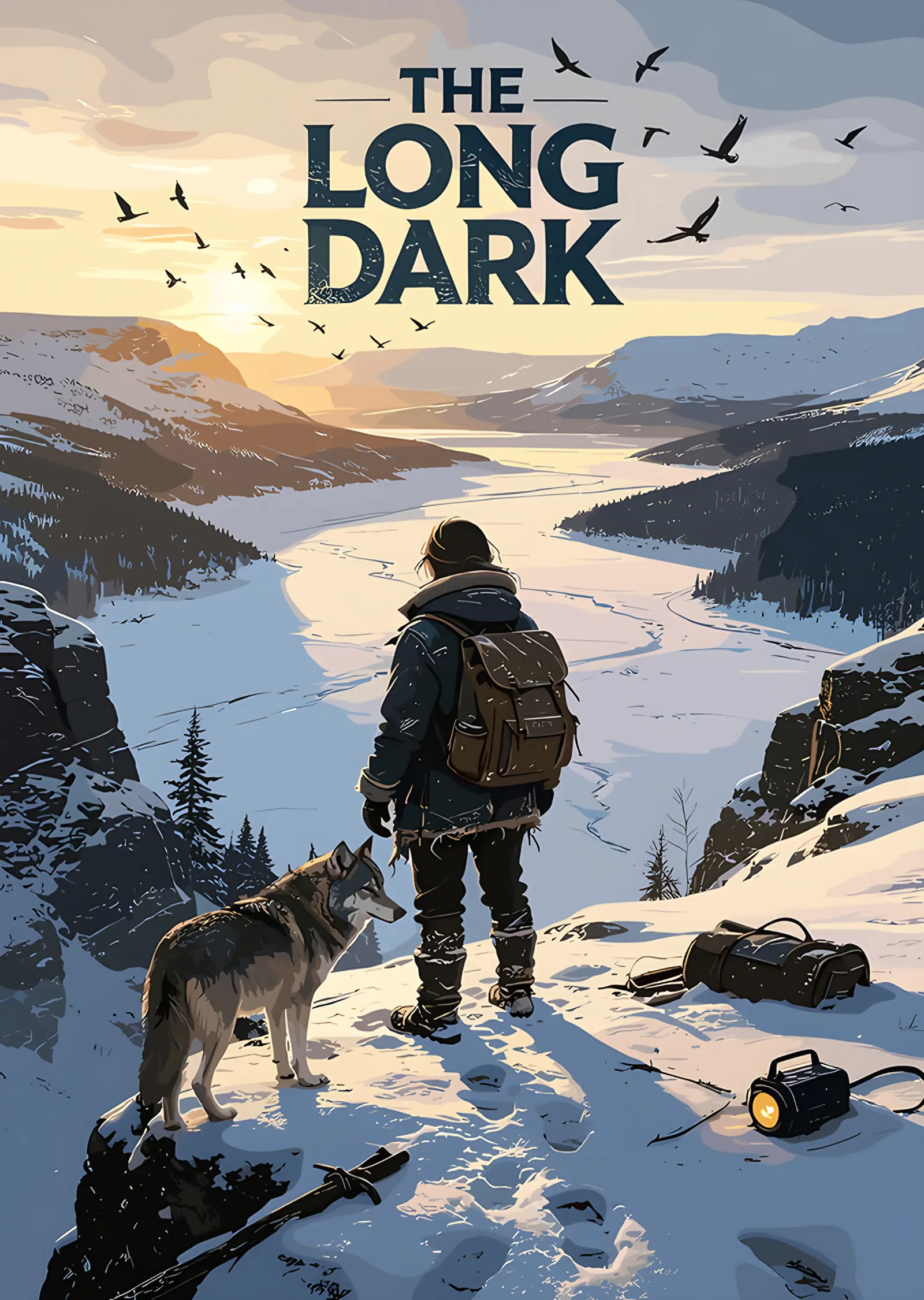 The Long Dark: Vadide Gezgin ve Kurt metal tablo