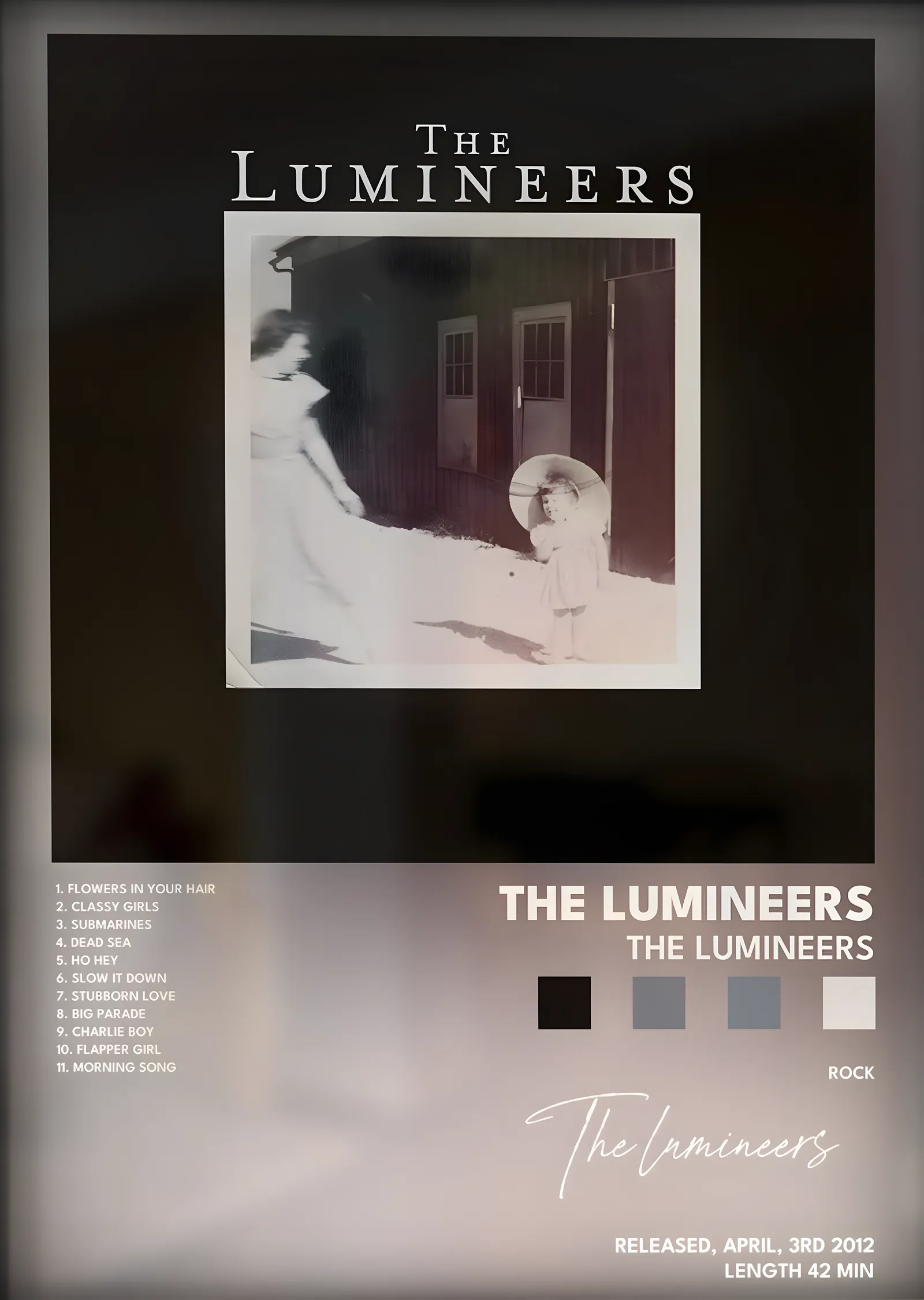 The Lumineers: The Lumineers metal tablo