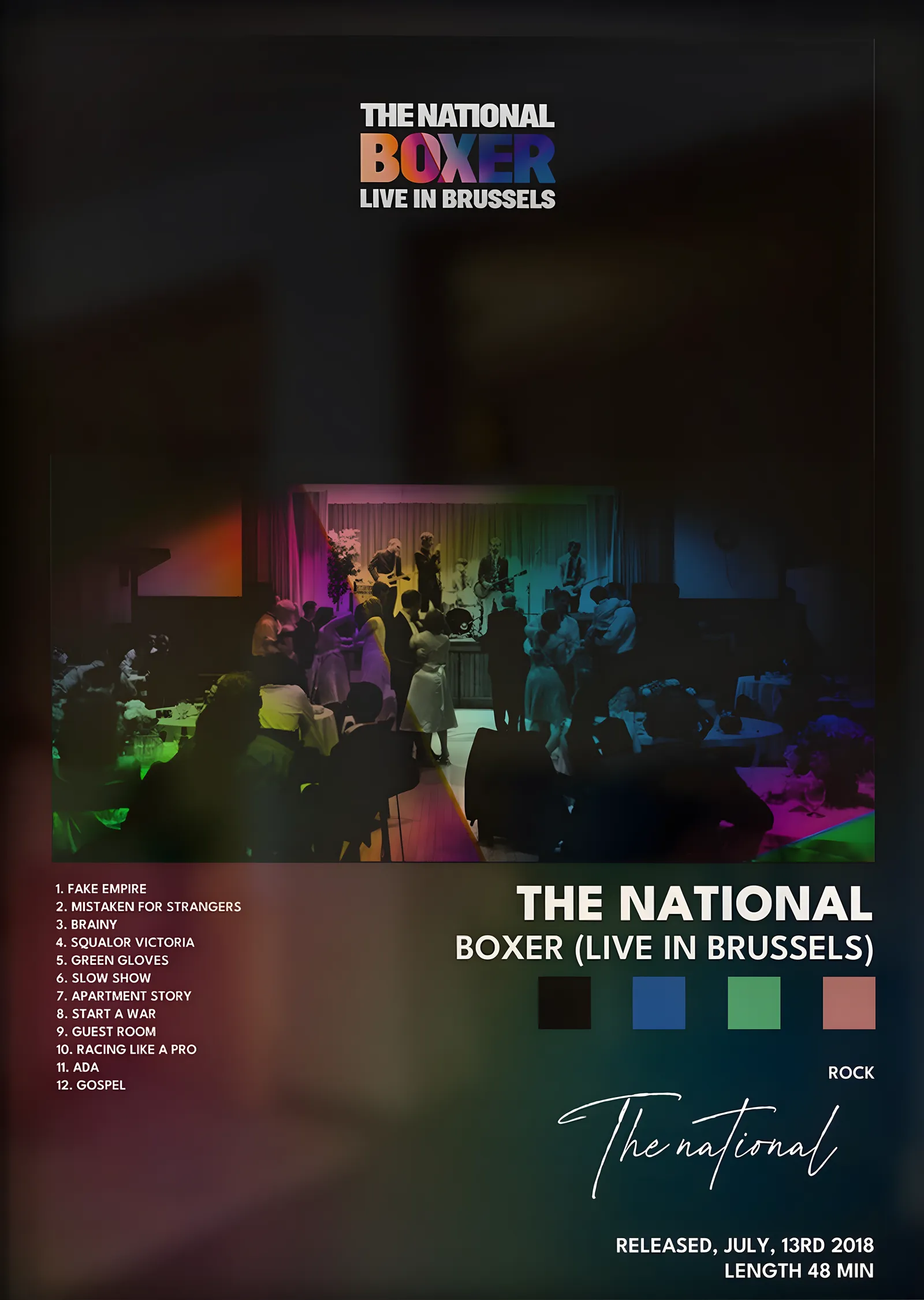 The National: Boxer (Live in Brussels) metal tablo