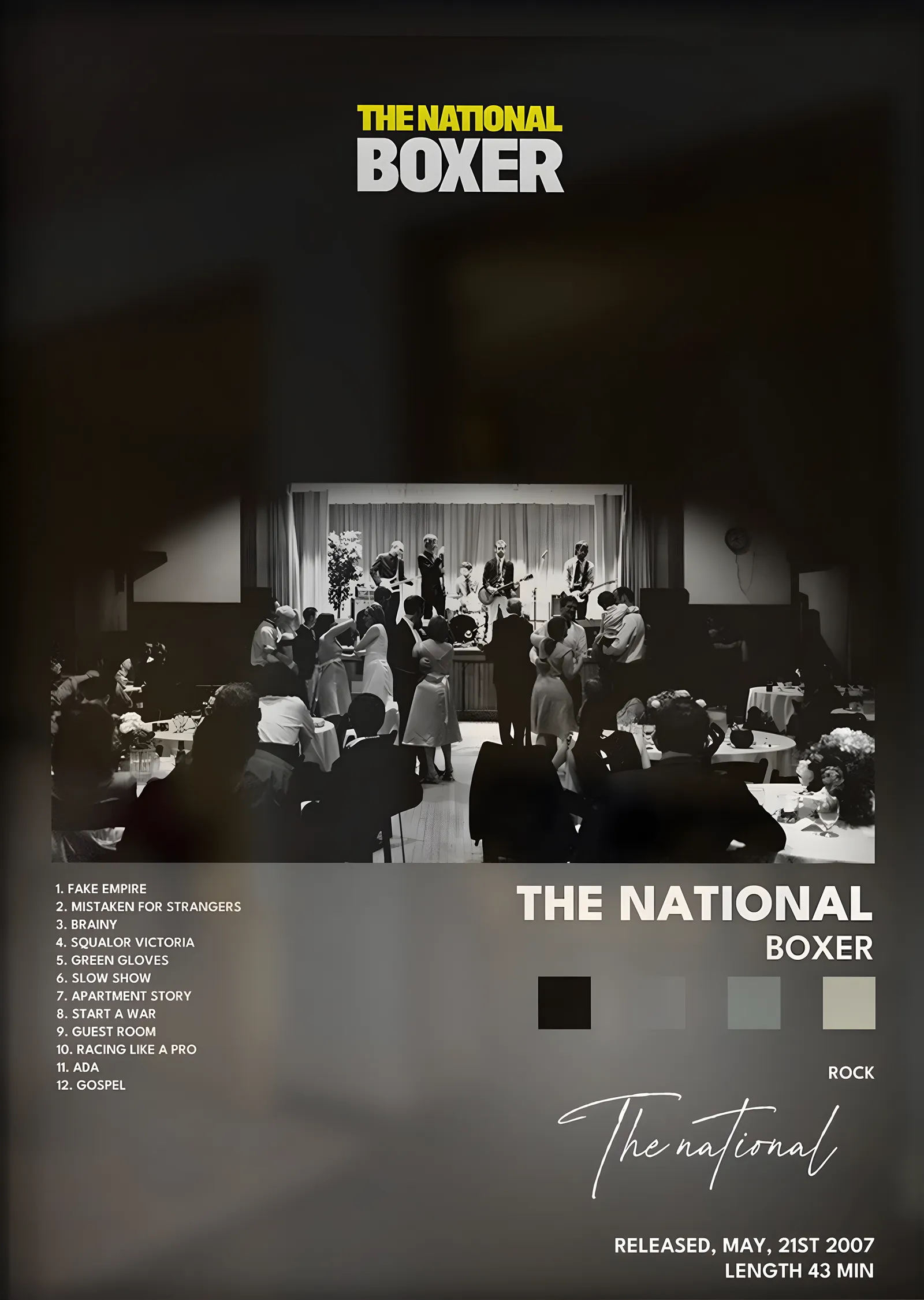 The National: Boxer metal tablo