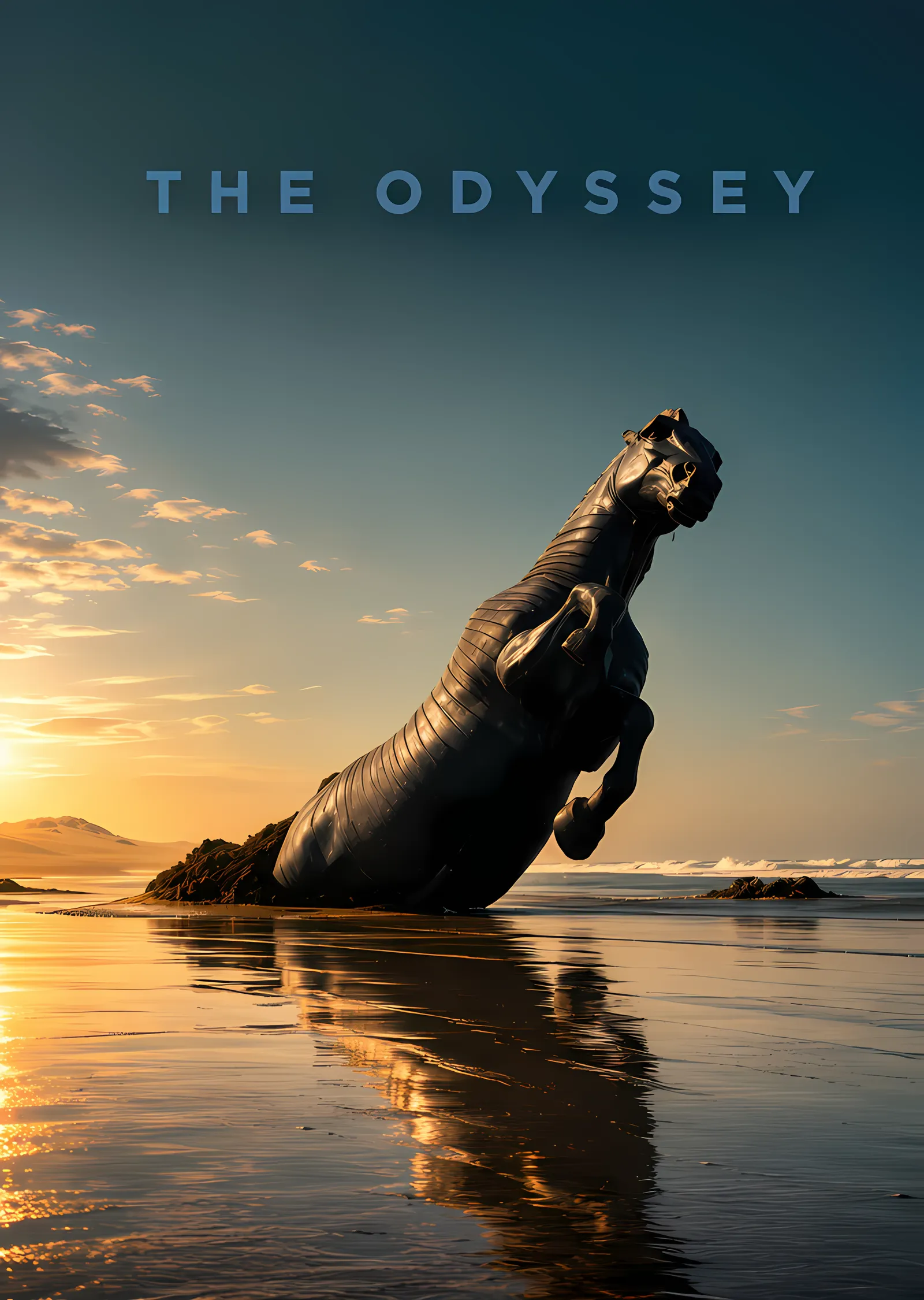 The Odyssey: Sahildeki Tunç At metal tablo
