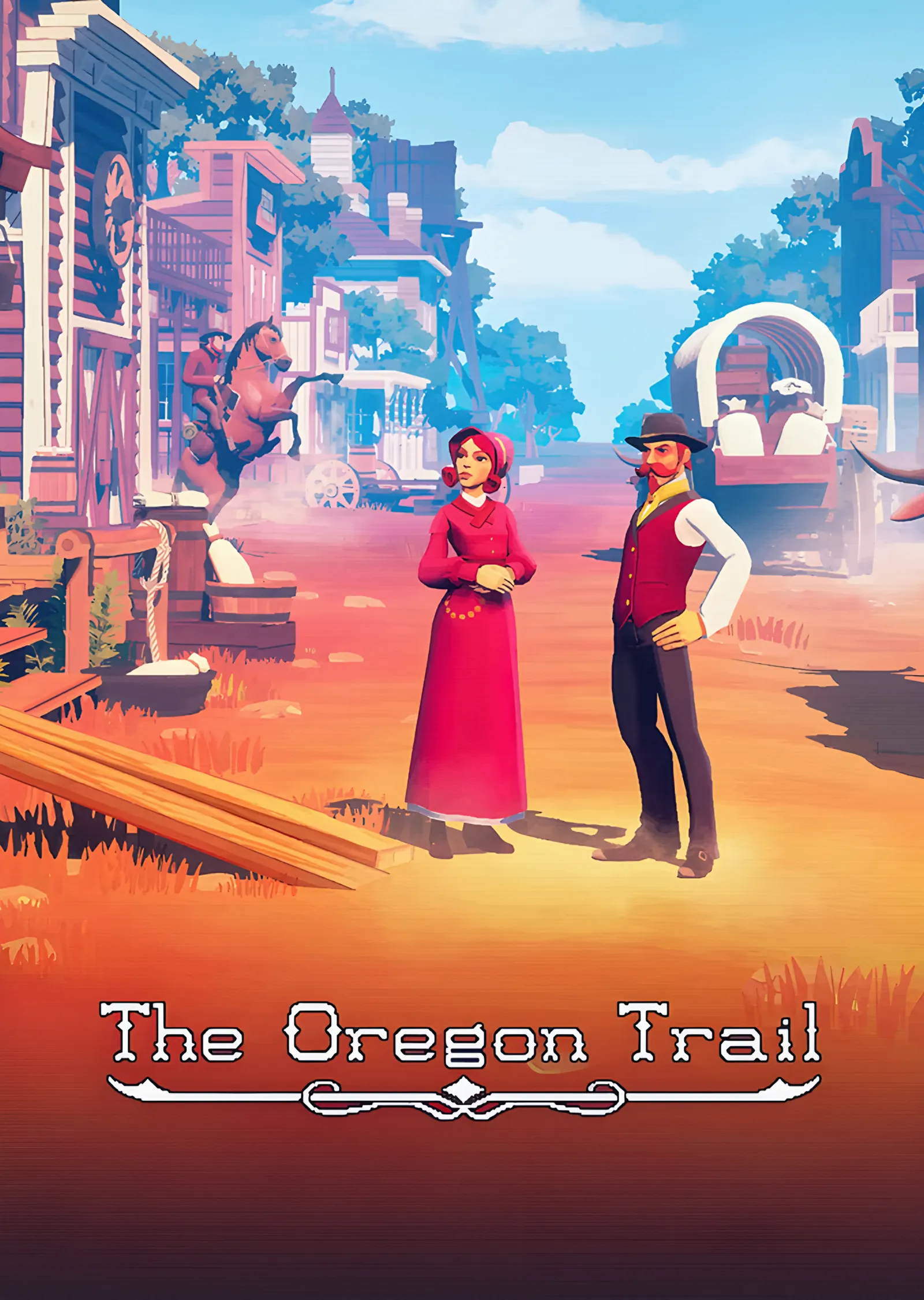 The Oregon Trail: Kasaba Sokağında İkili metal tablo