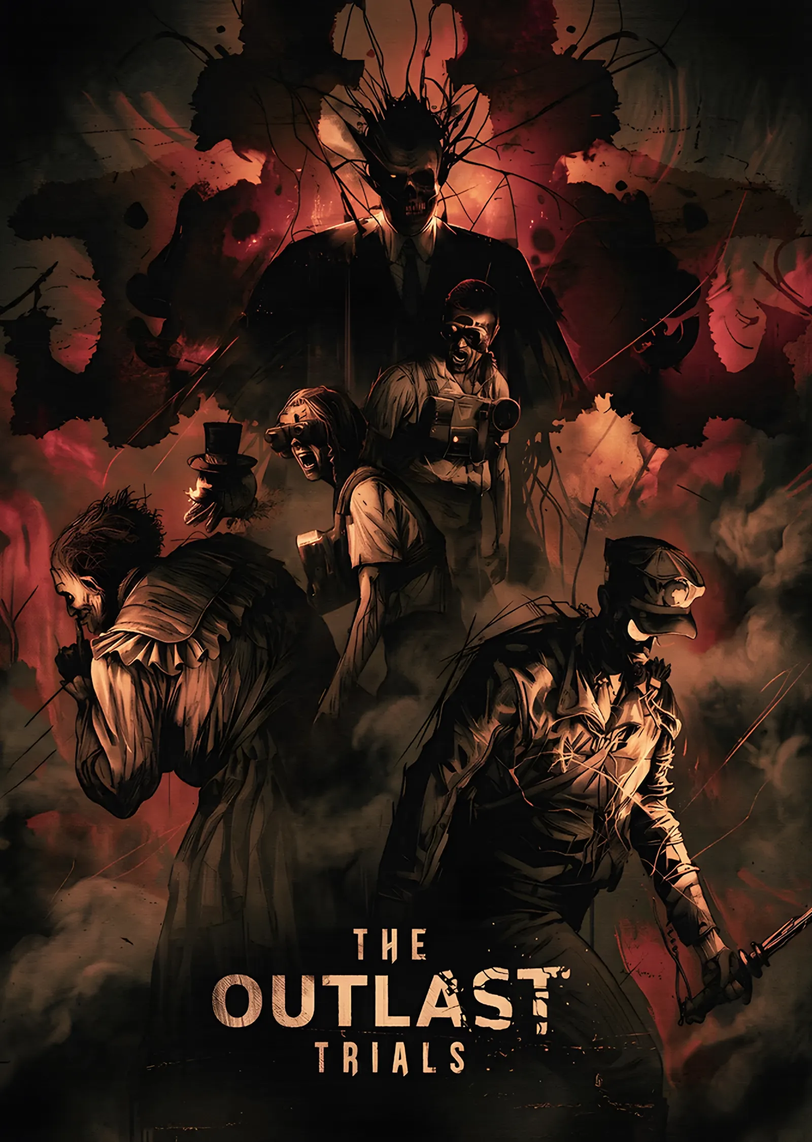 The Outlast Trials: Sepya Dumanında Kaçış metal tablo
