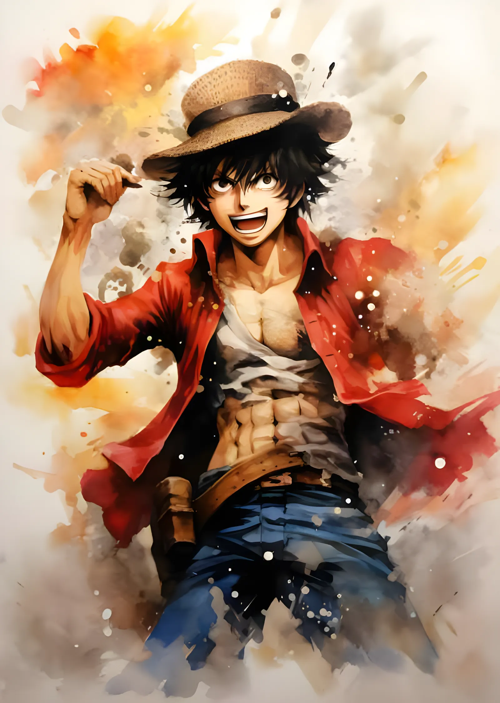 One Piece - Luffy Suluboya Sıçraması metal tablo