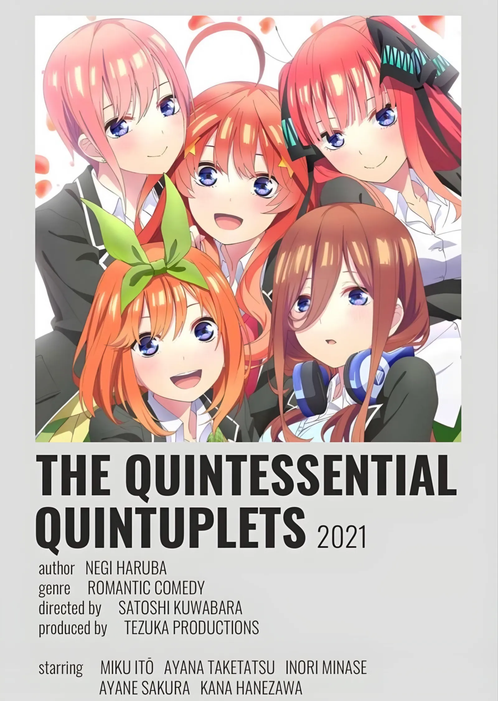 The Quintessential Quintuplets - 2021 Afişi metal tablo
