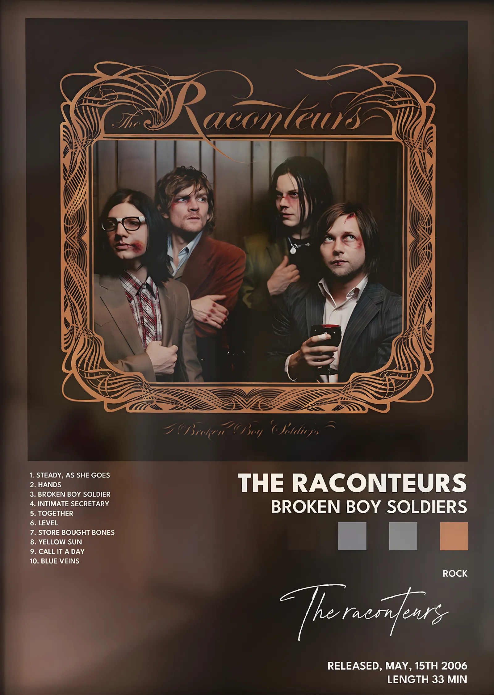 The Raconteurs: Broken Boy Soldiers metal tablo