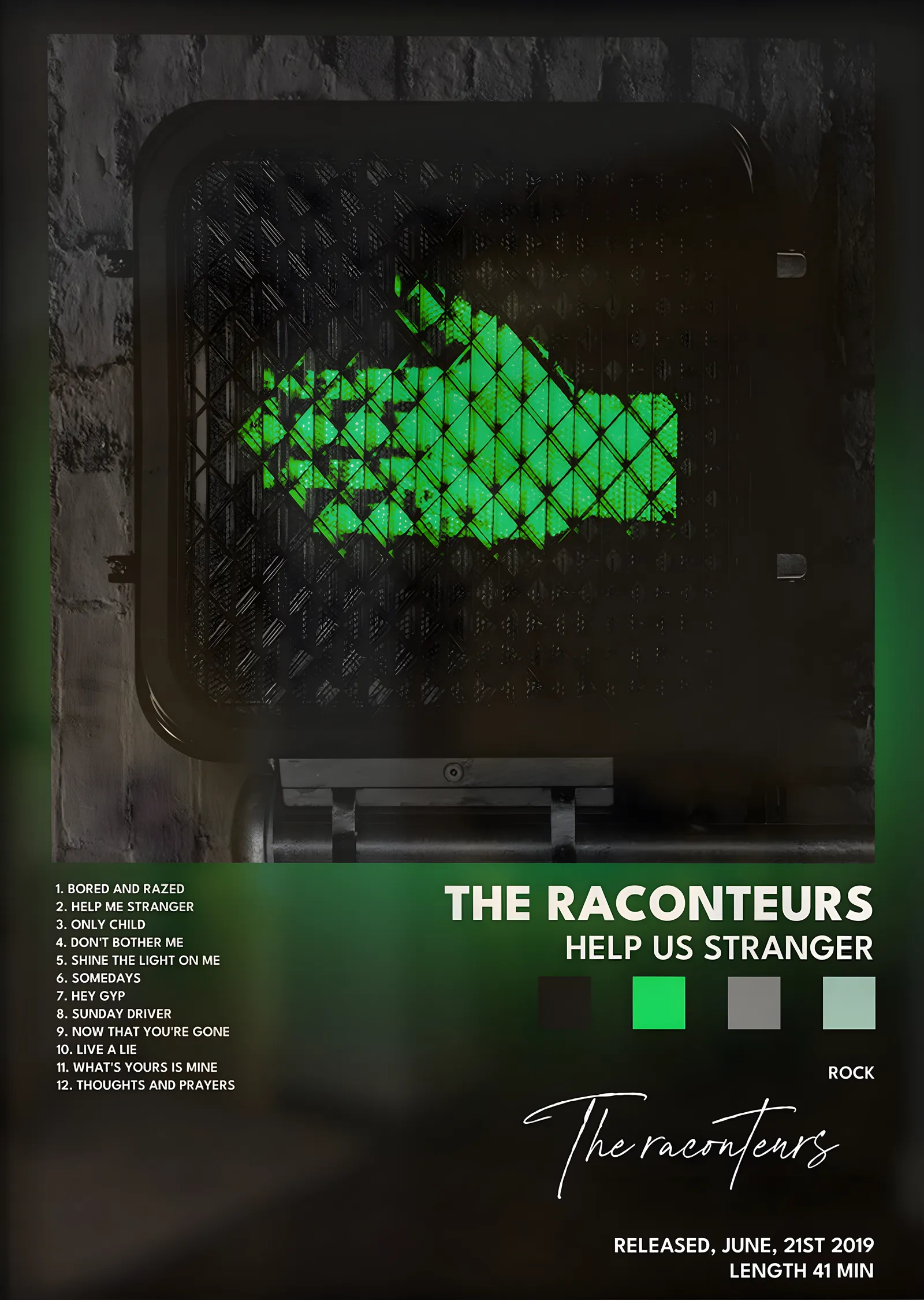 The Raconteurs: Help Us Stranger metal tablo