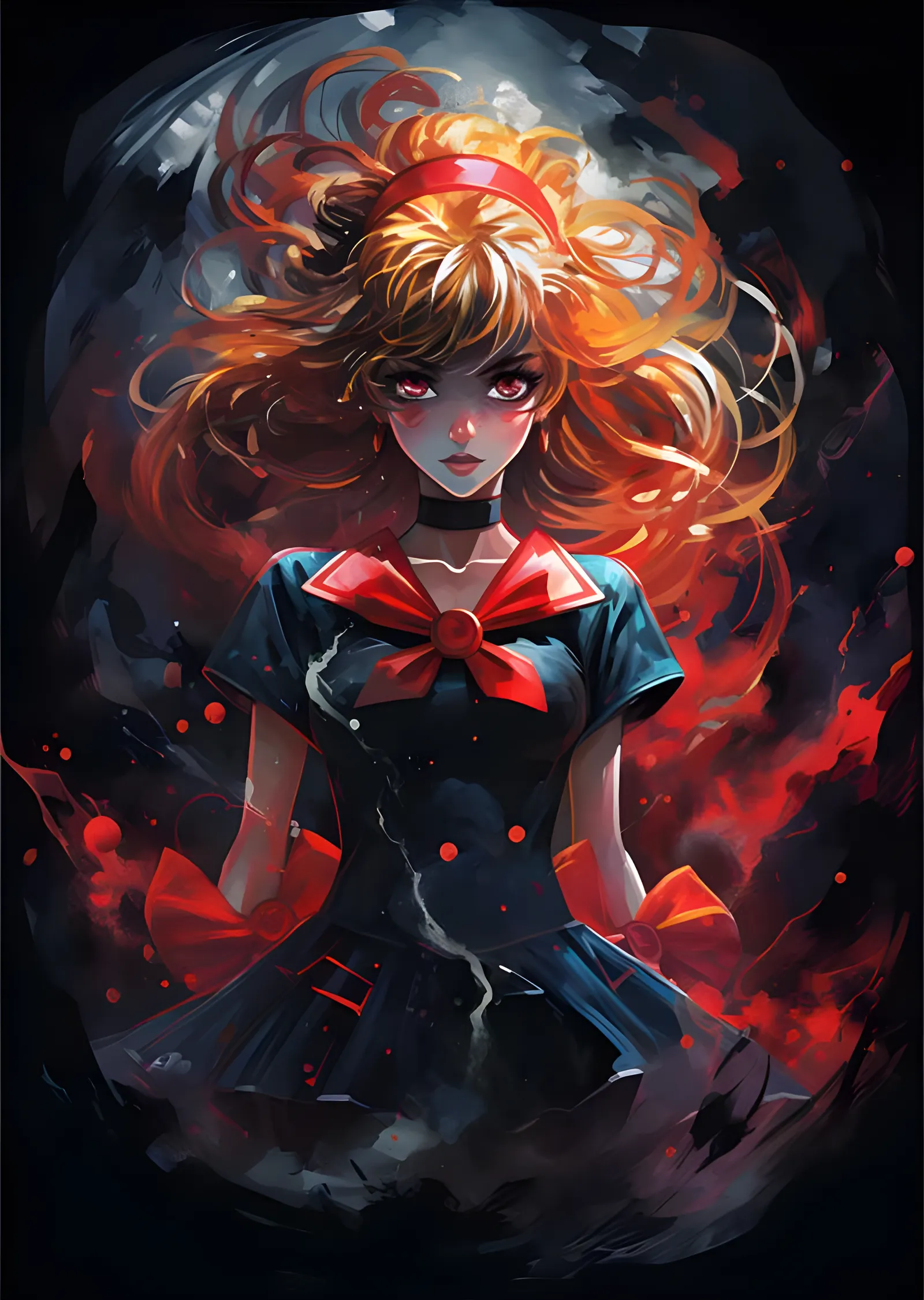 Sailor Moon - Kızıl Fiyonk ve Kara Duman metal tablo