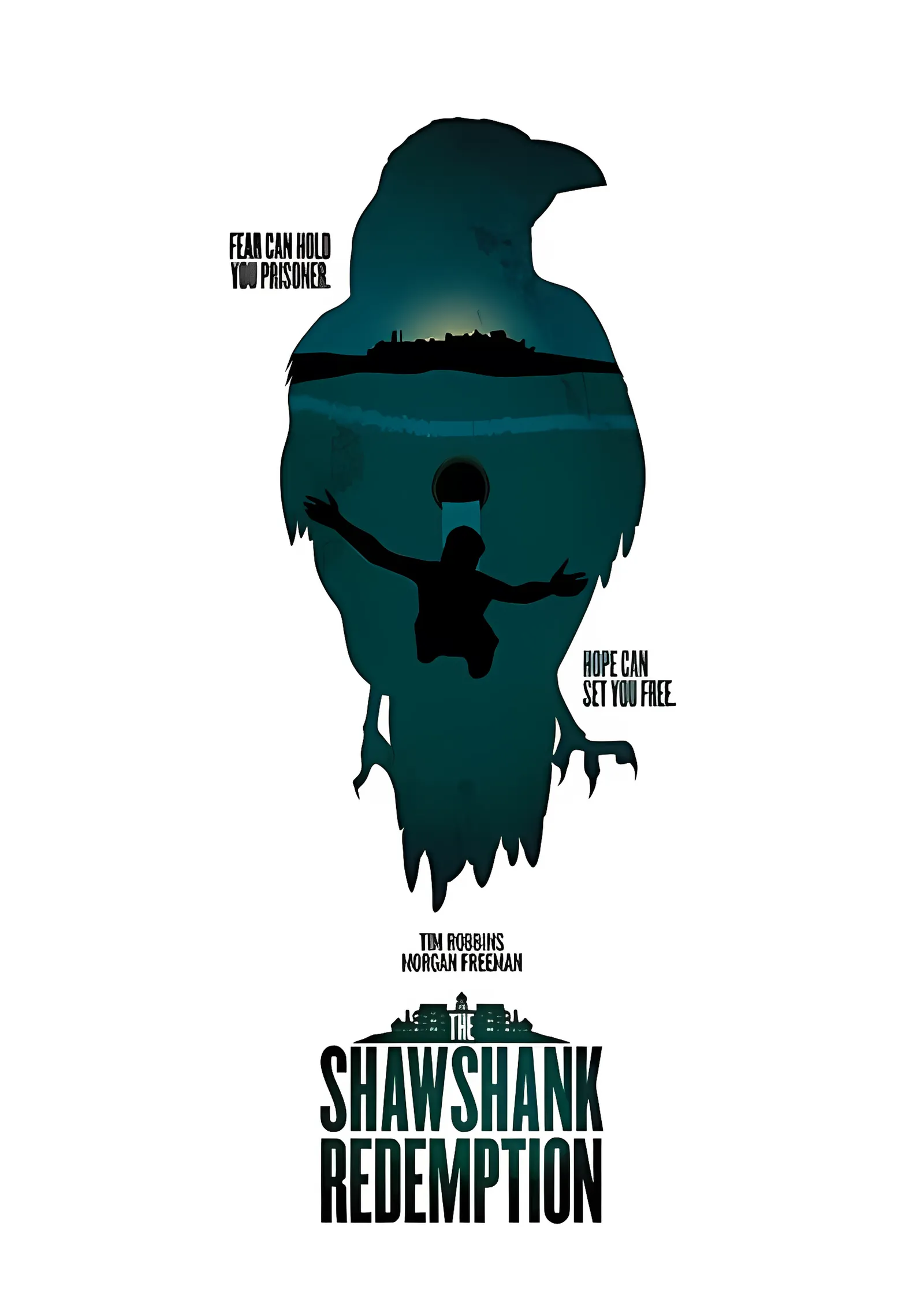 The Shawshank Redemption: Fear Can Hold You Prisoner metal tablo