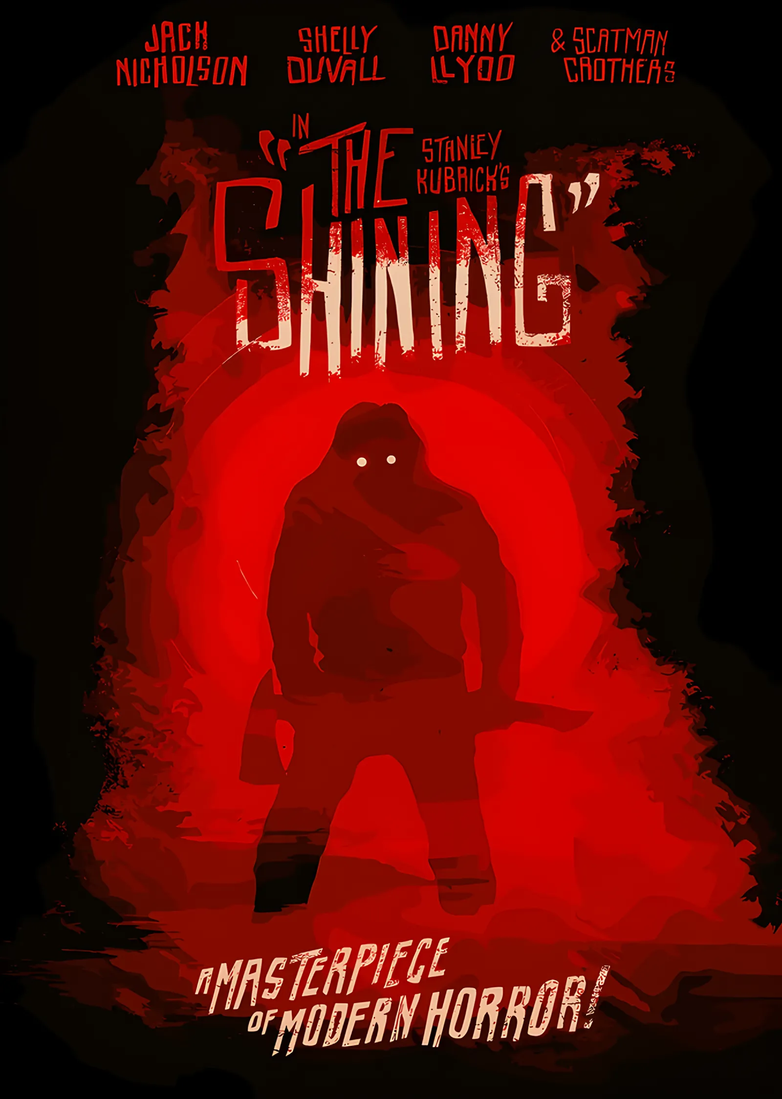 The Shining Kırmızı Siluet metal tablo