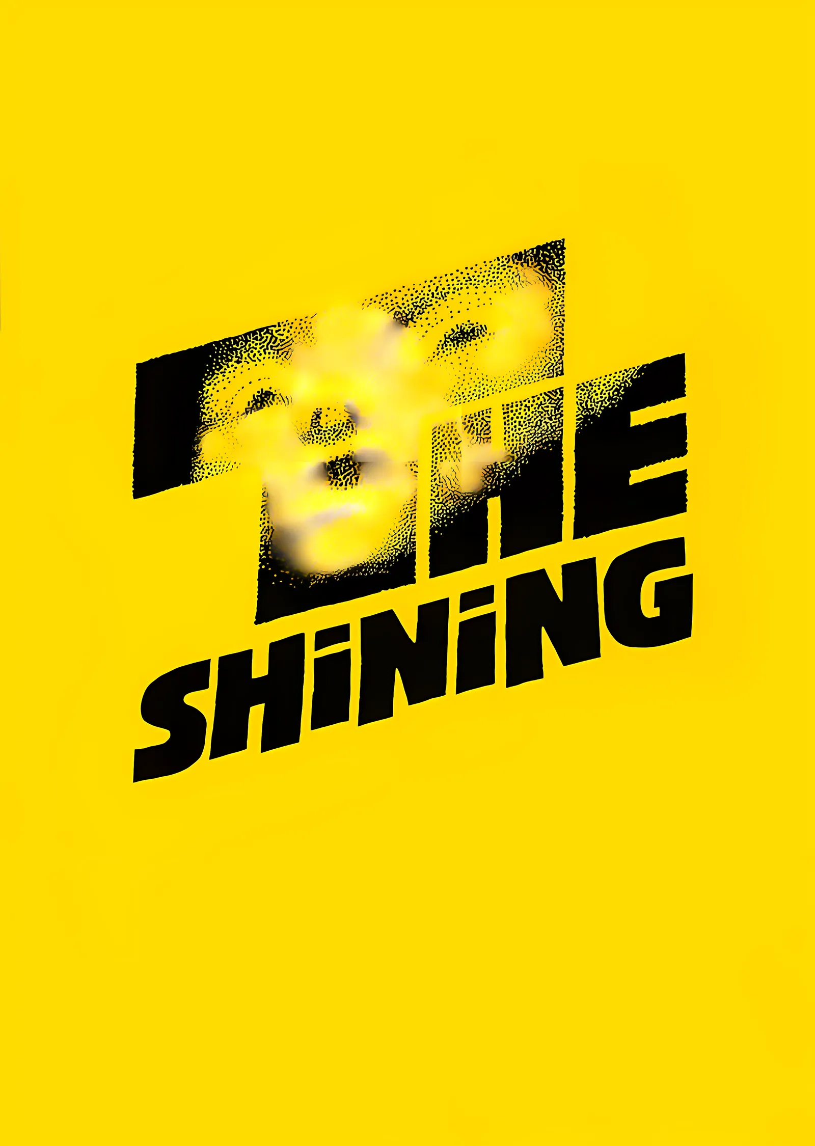 The Shining - Sarı Tipografi metal tablo