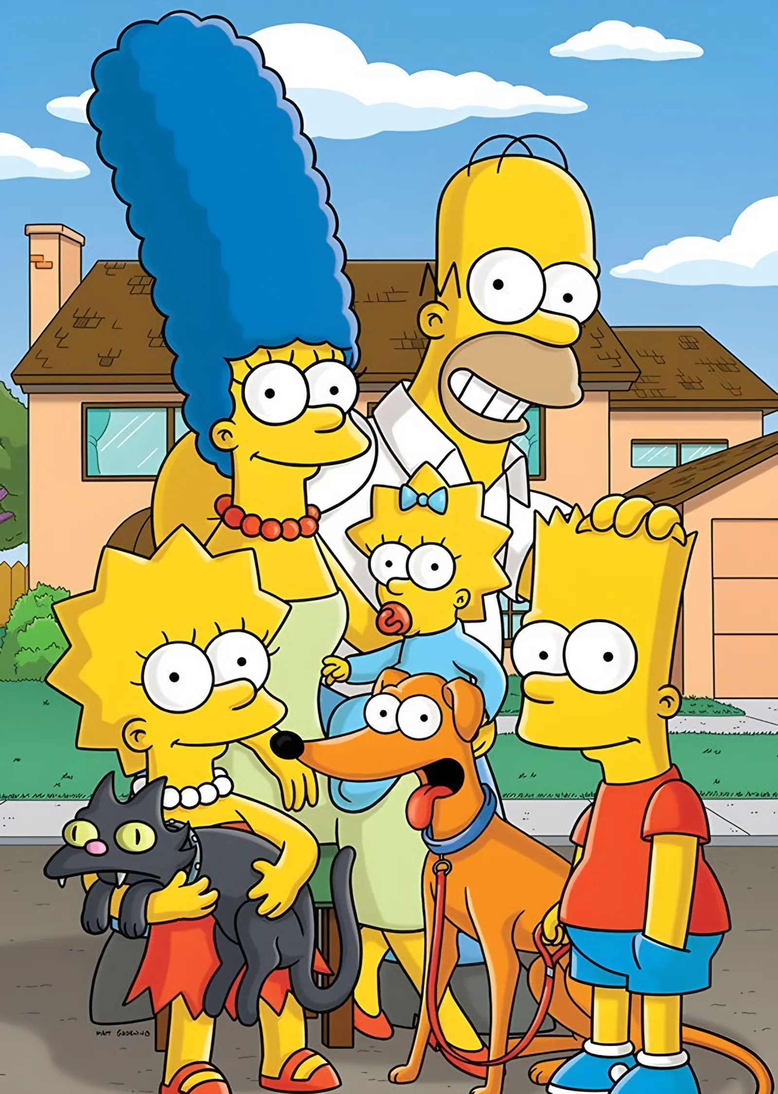 The Simpsons - Aile ve Evcil Hayvanlar metal tablo