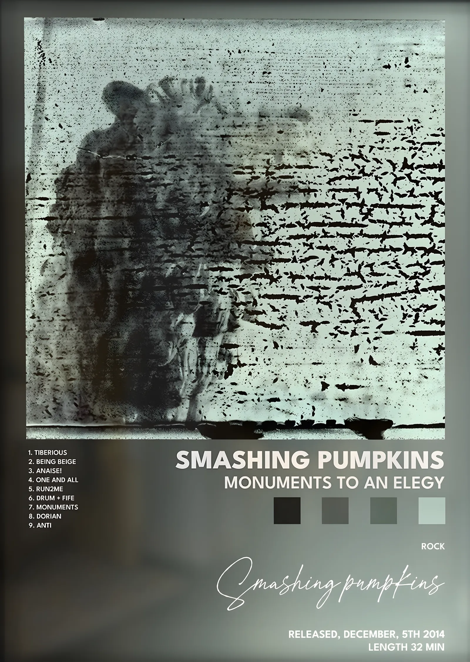 The Smashing Pumpkins: Monuments to an Elegy metal tablo