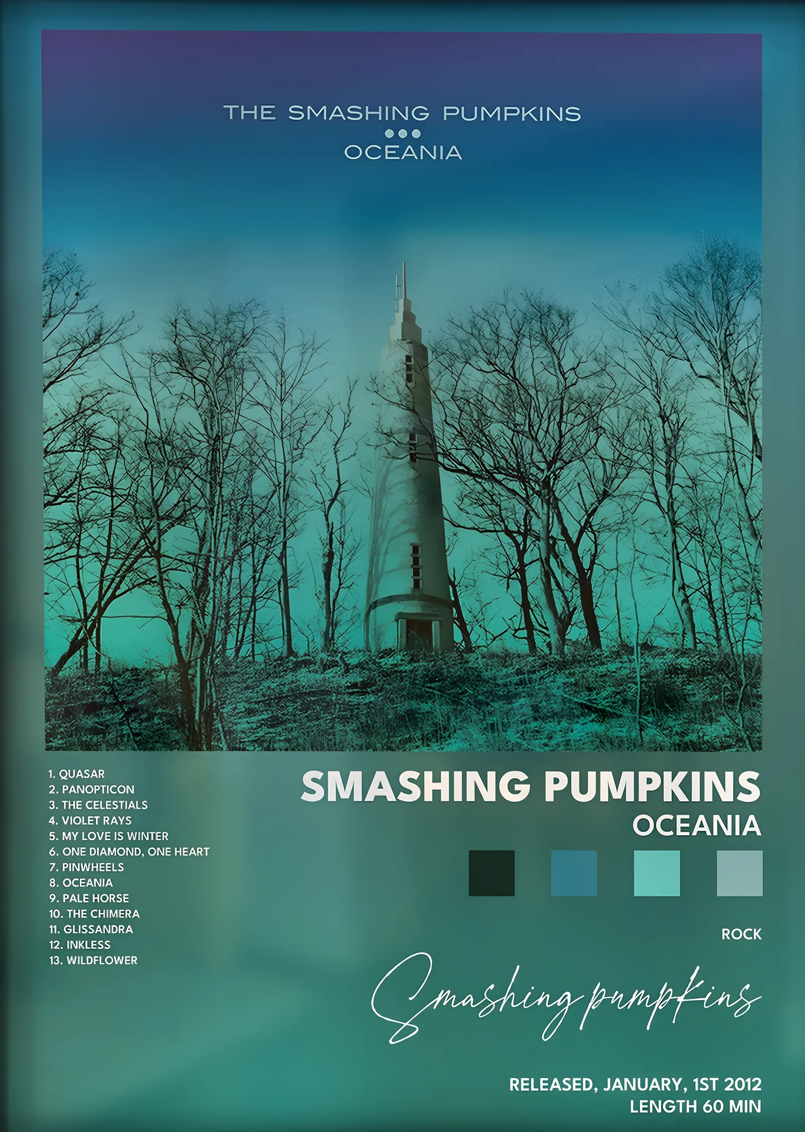 The Smashing Pumpkins: Oceania metal tablo