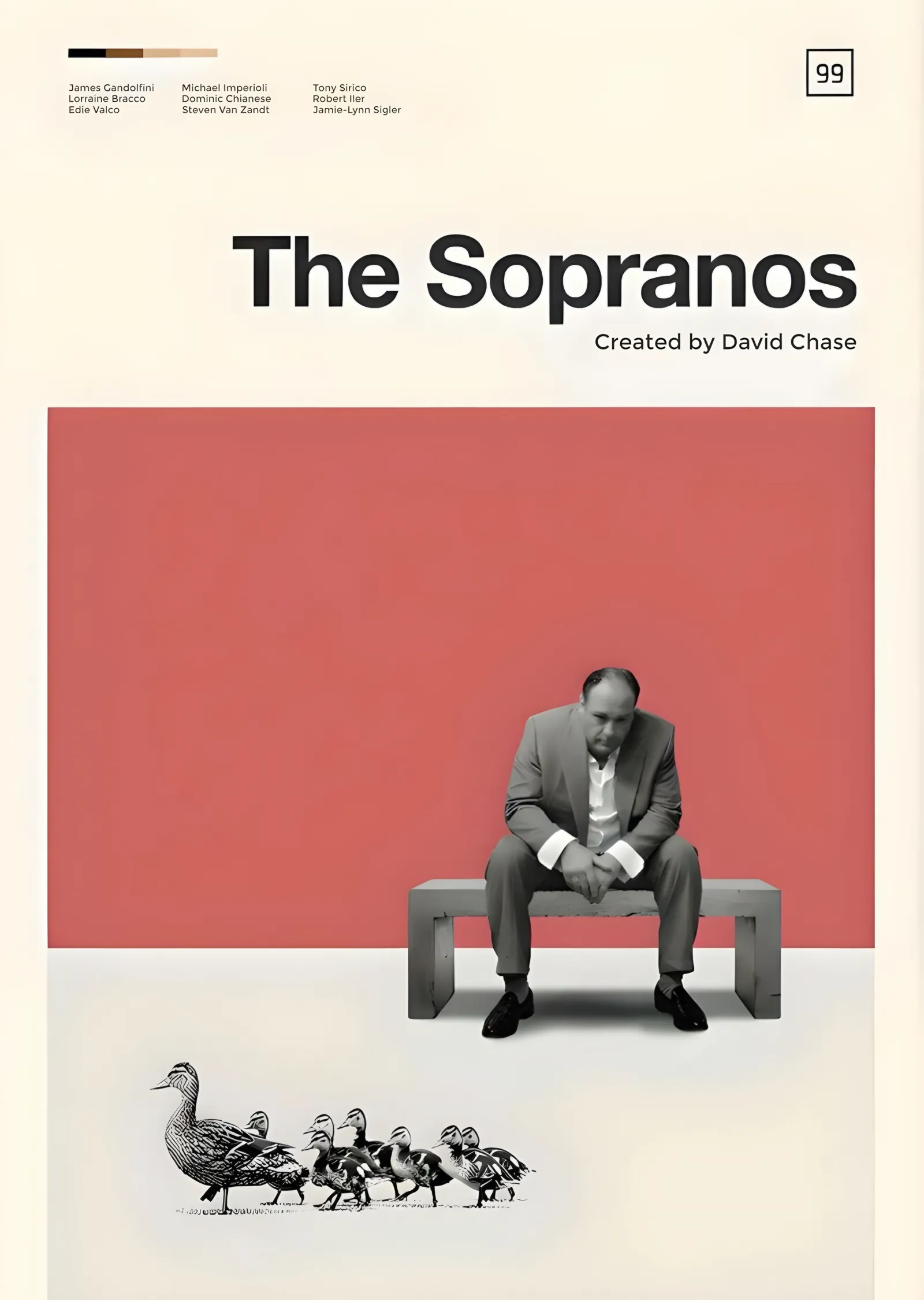 The Sopranos - Ördekler metal tablo