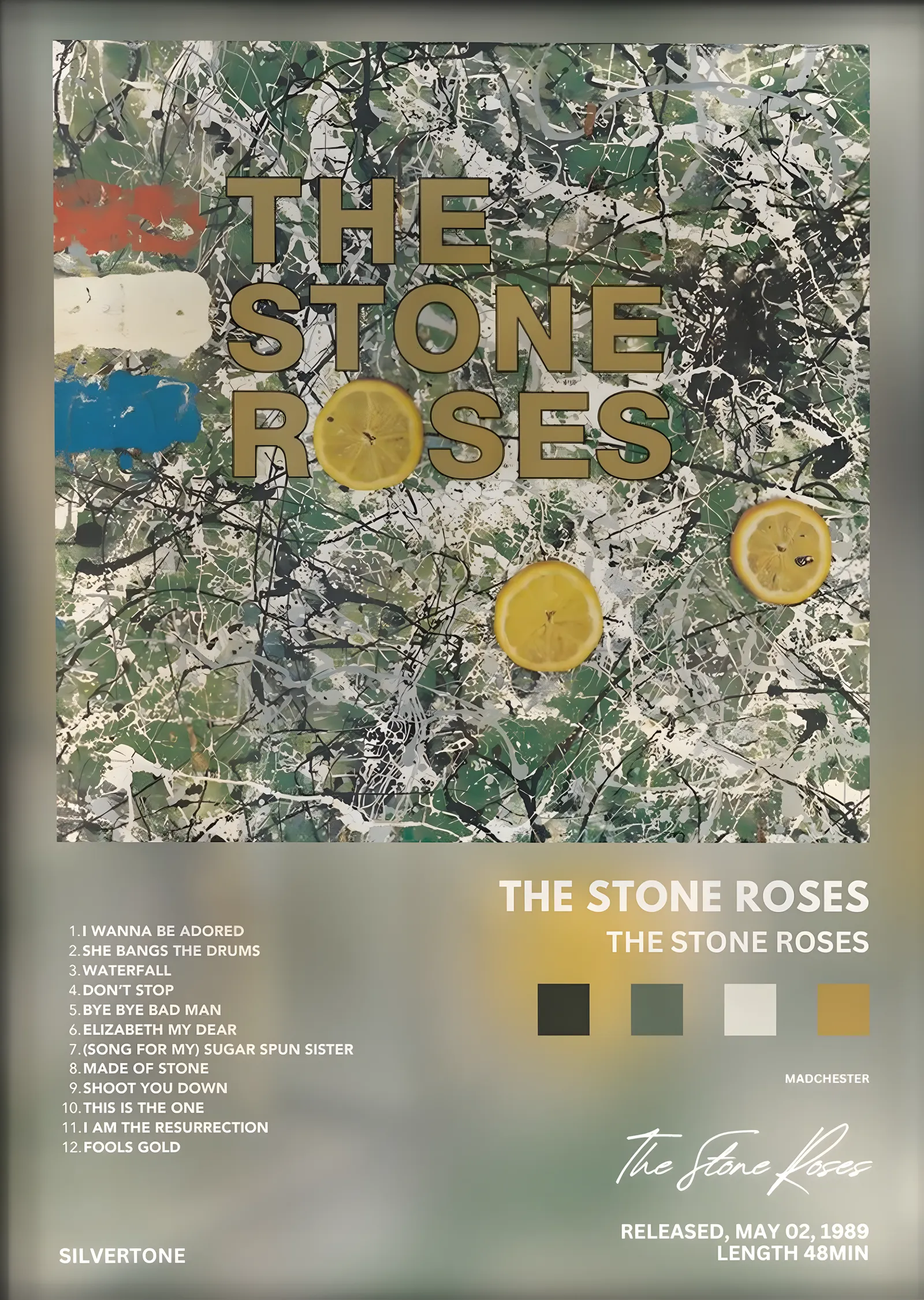 The Stone Roses: The Stone Roses metal tablo
