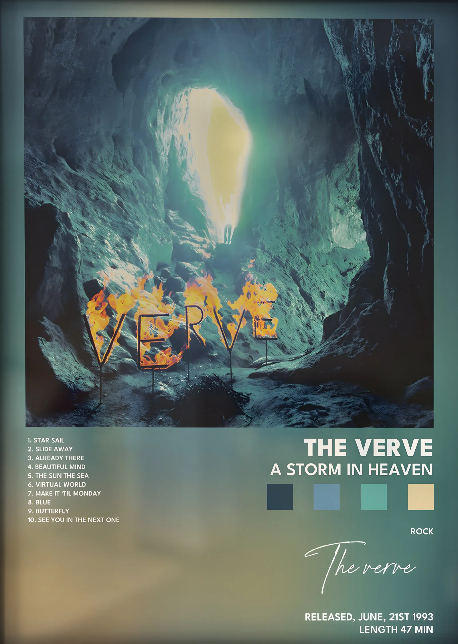 The Verve: A Storm in Heaven metal tablo