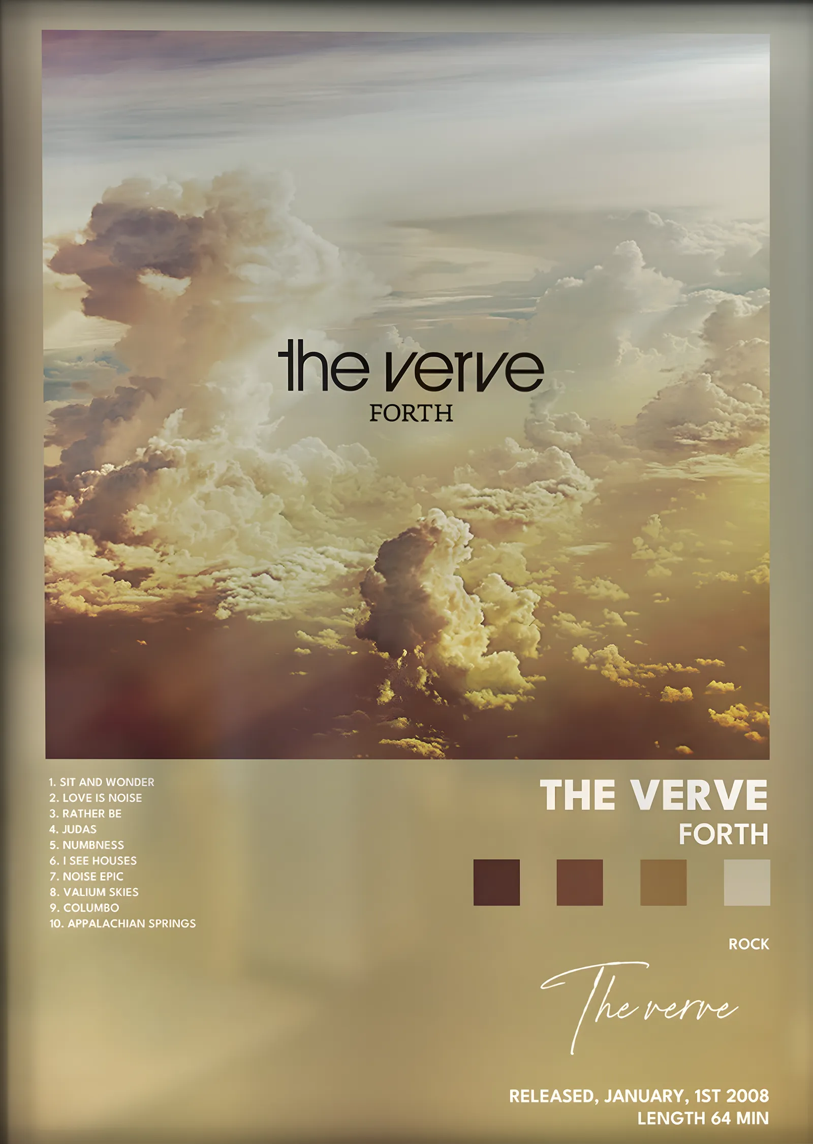 The Verve: Forth metal tablo