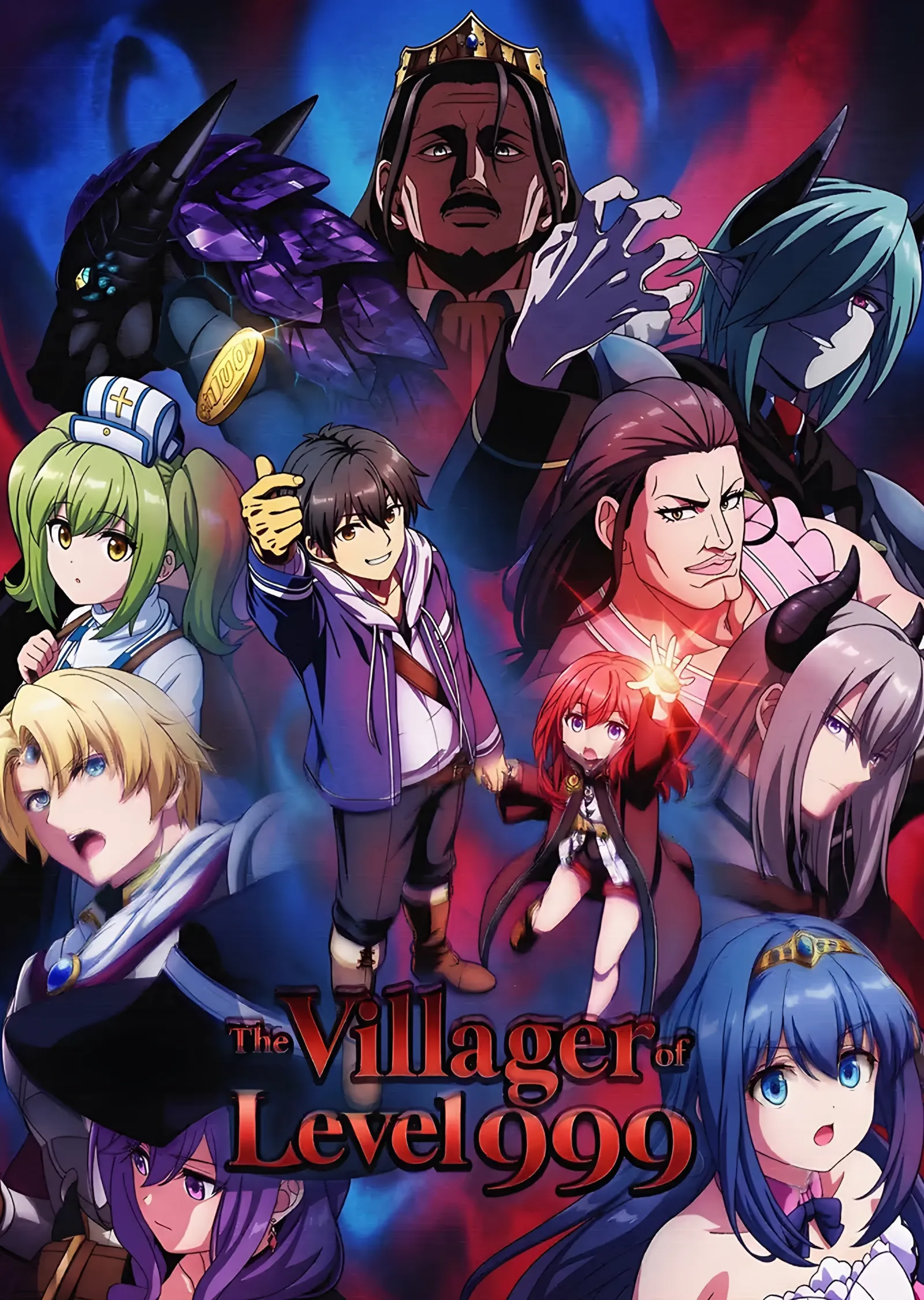 The Villager of Level 999: Kalabalık Karakter Kadrosu metal tablo