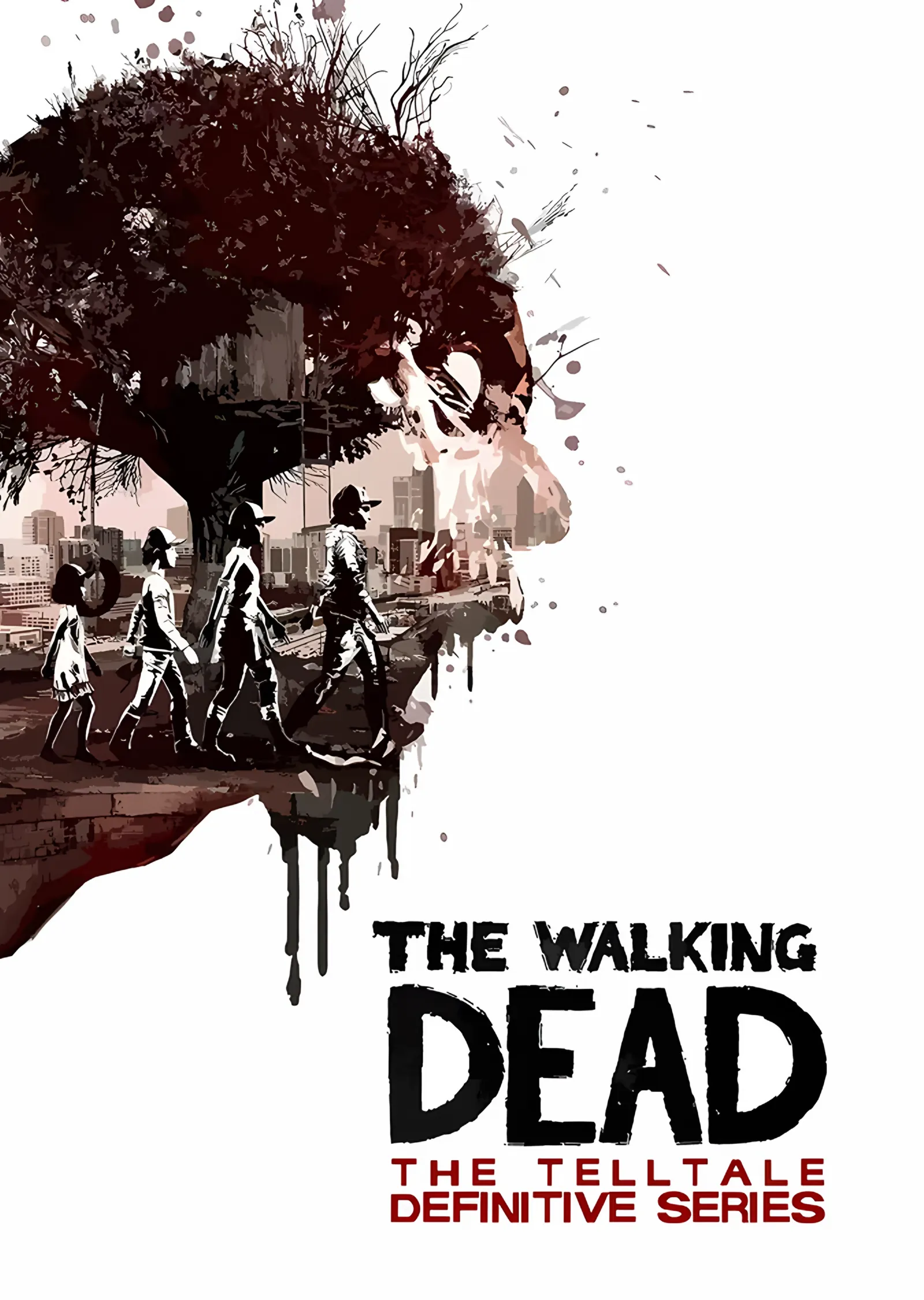 The Walking Dead Telltale: Ağaç Biçiminde Zombiler metal tablo