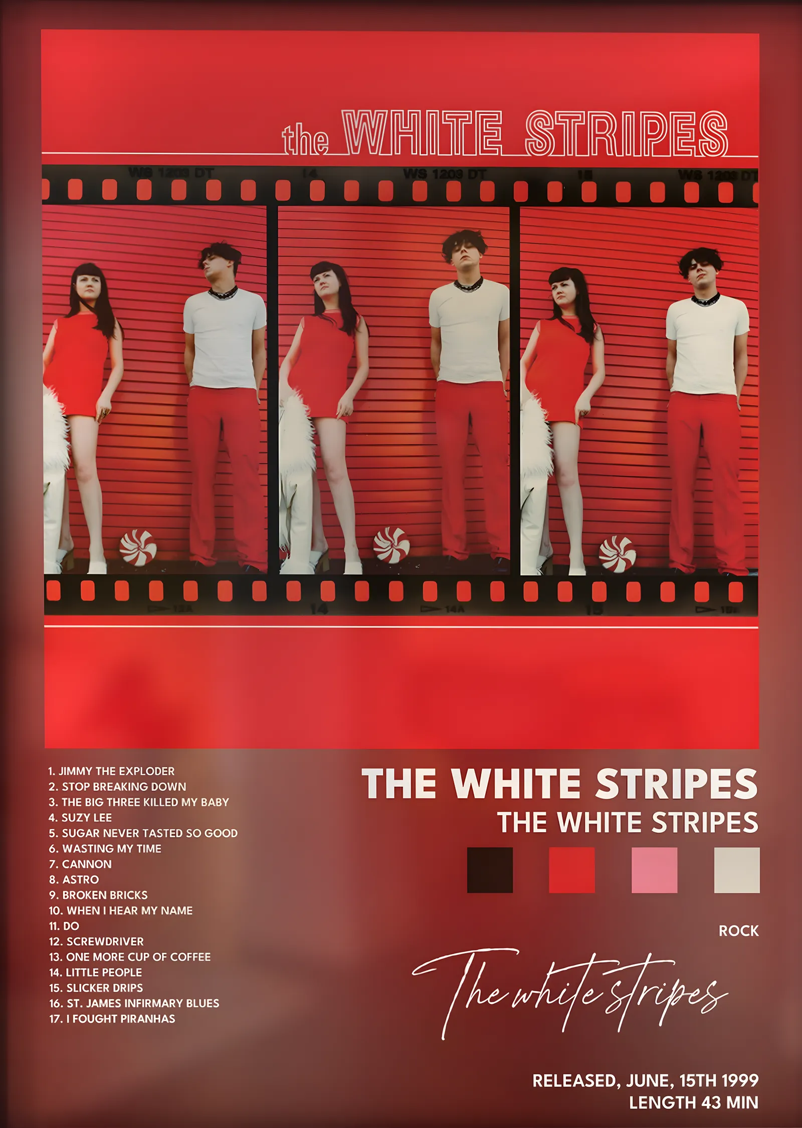 The White Stripes: The White Stripes metal tablo